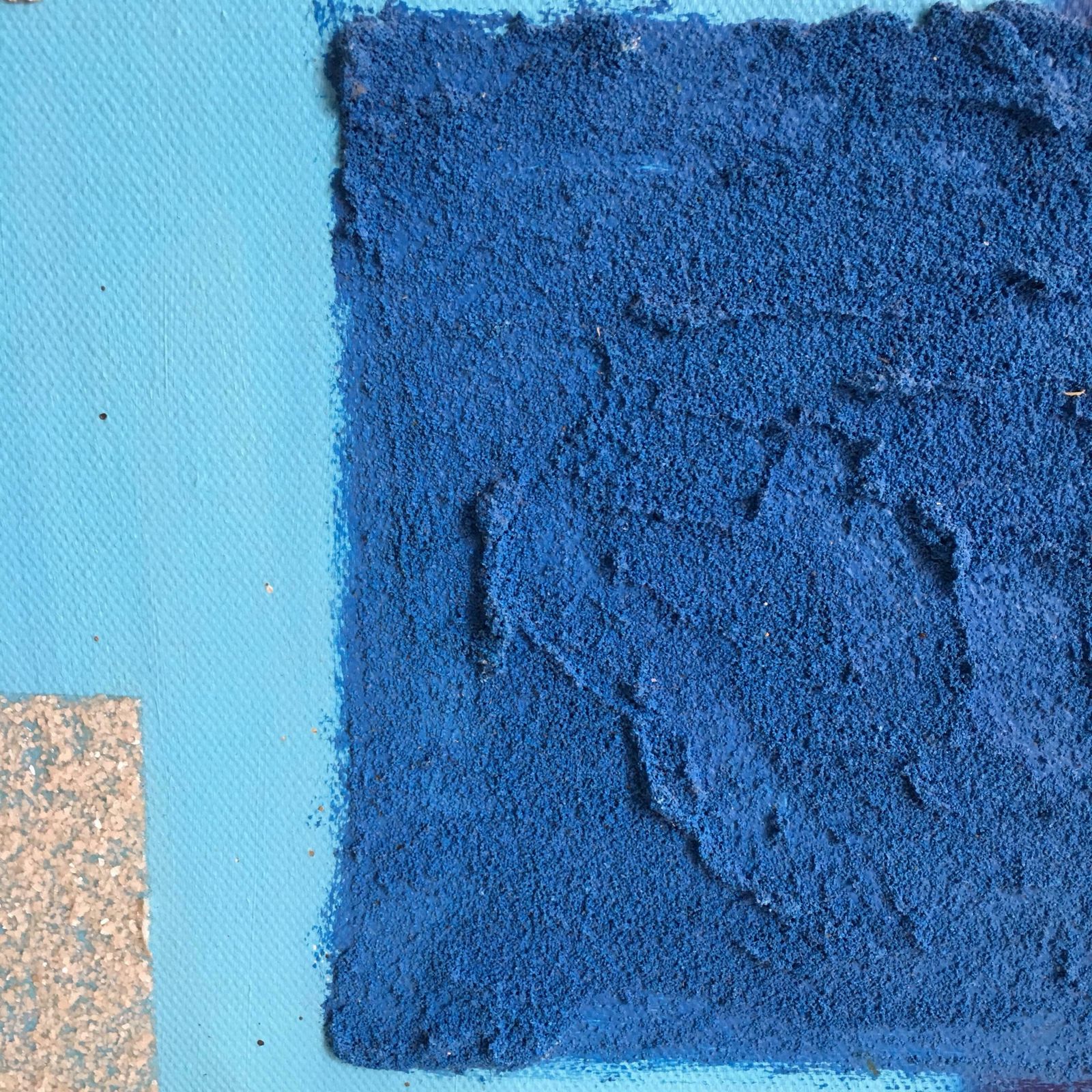 Unknowncubist Sea Blue Oil Painting, British Artist photo Art