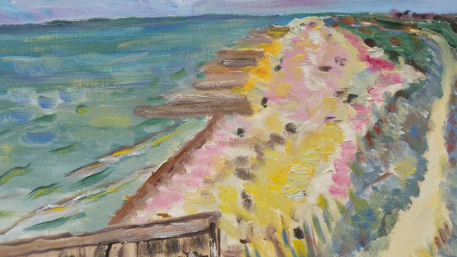 Unknown20th Century French Oil Painting High Summer Coastlinelate 20th Century