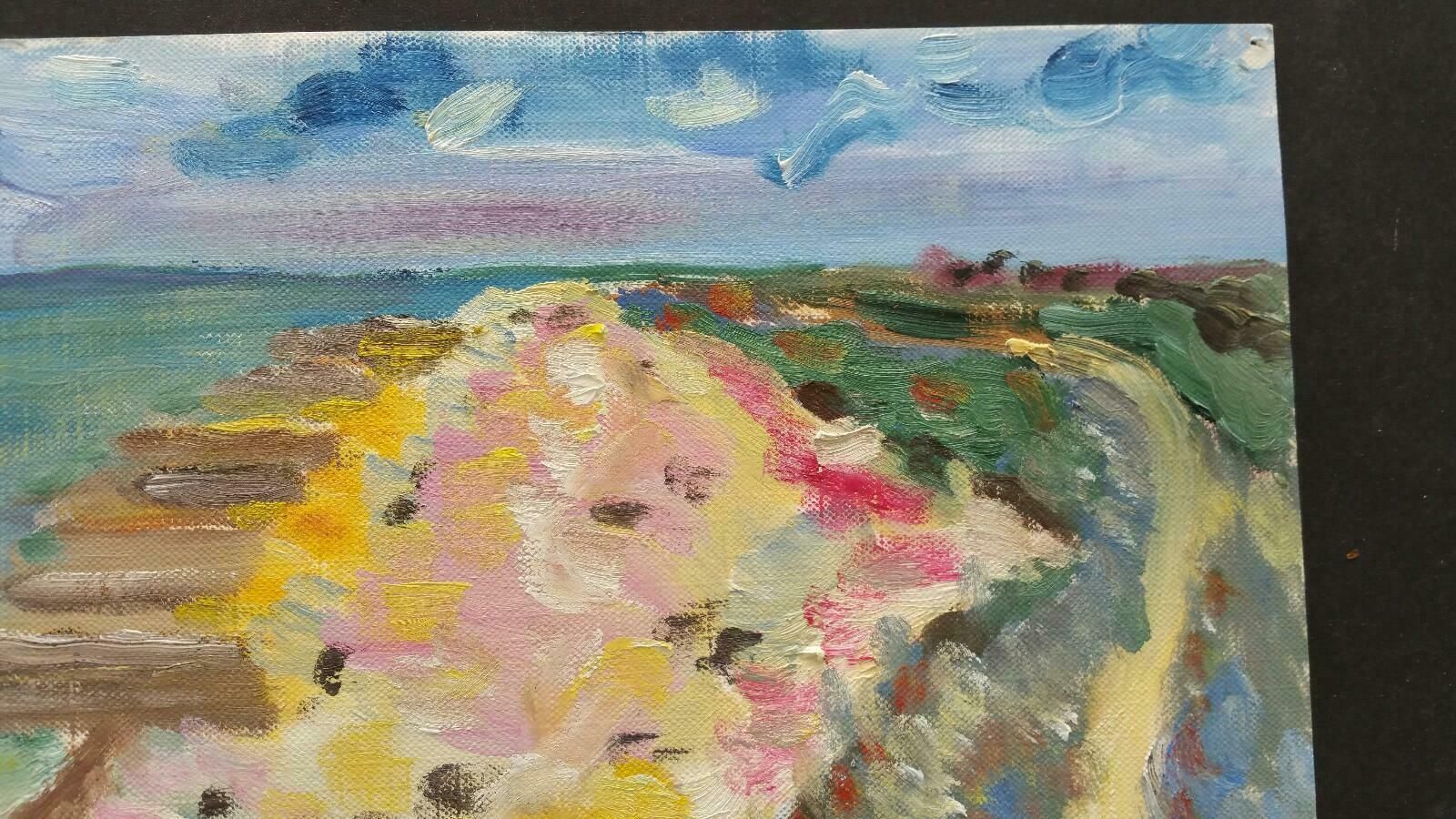 Unknown20th Century French Oil Painting High Summer Coastlinelate 20th Century photo Art