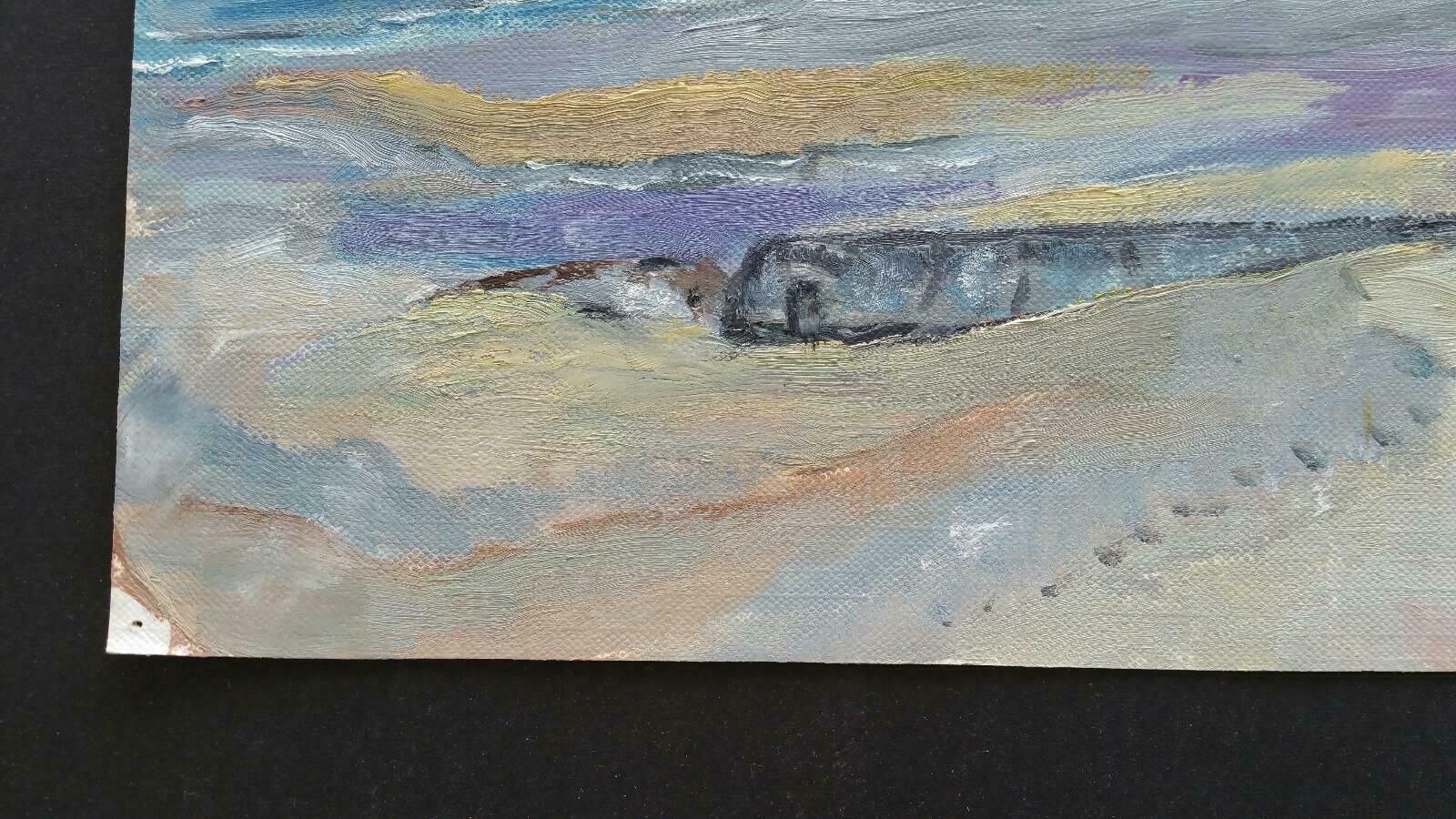 Unknown20th Century French Oil Painting Late Summer Beachlate 20th Century photo vinterior