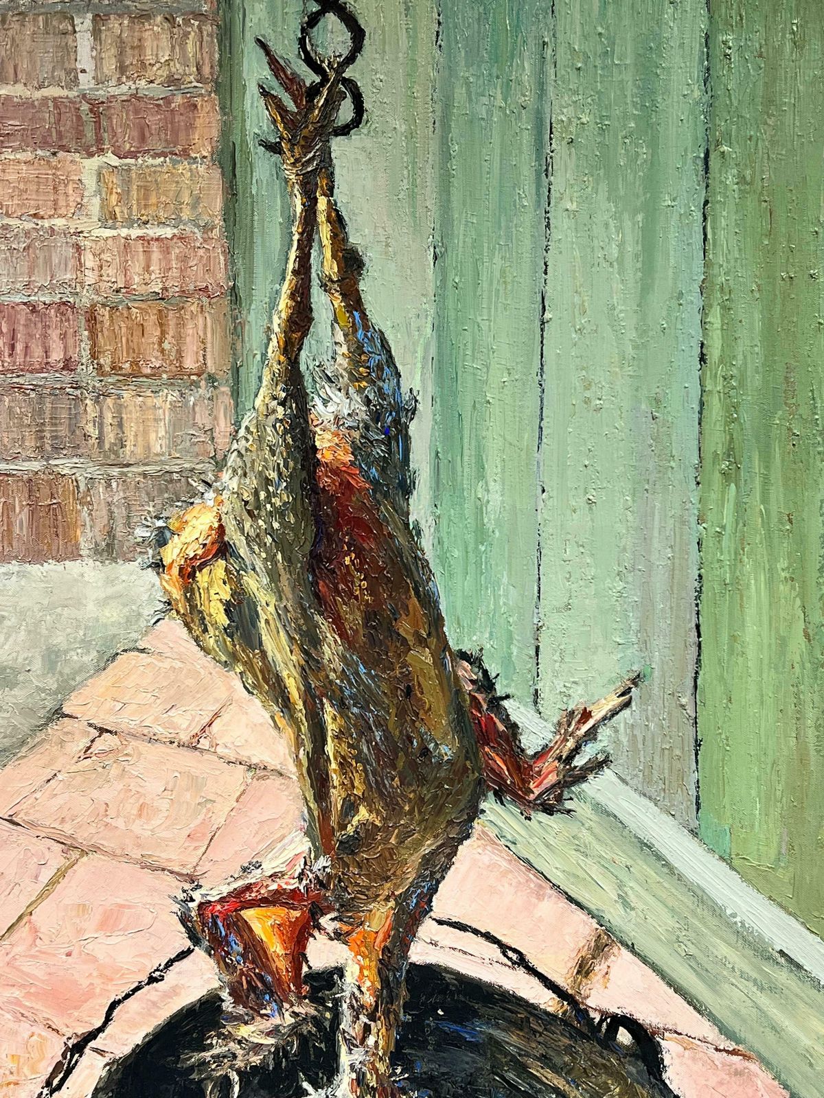 Josine Vignonhuge Mid Century French Oil Still Life Dead Game Bird1960's photo Art