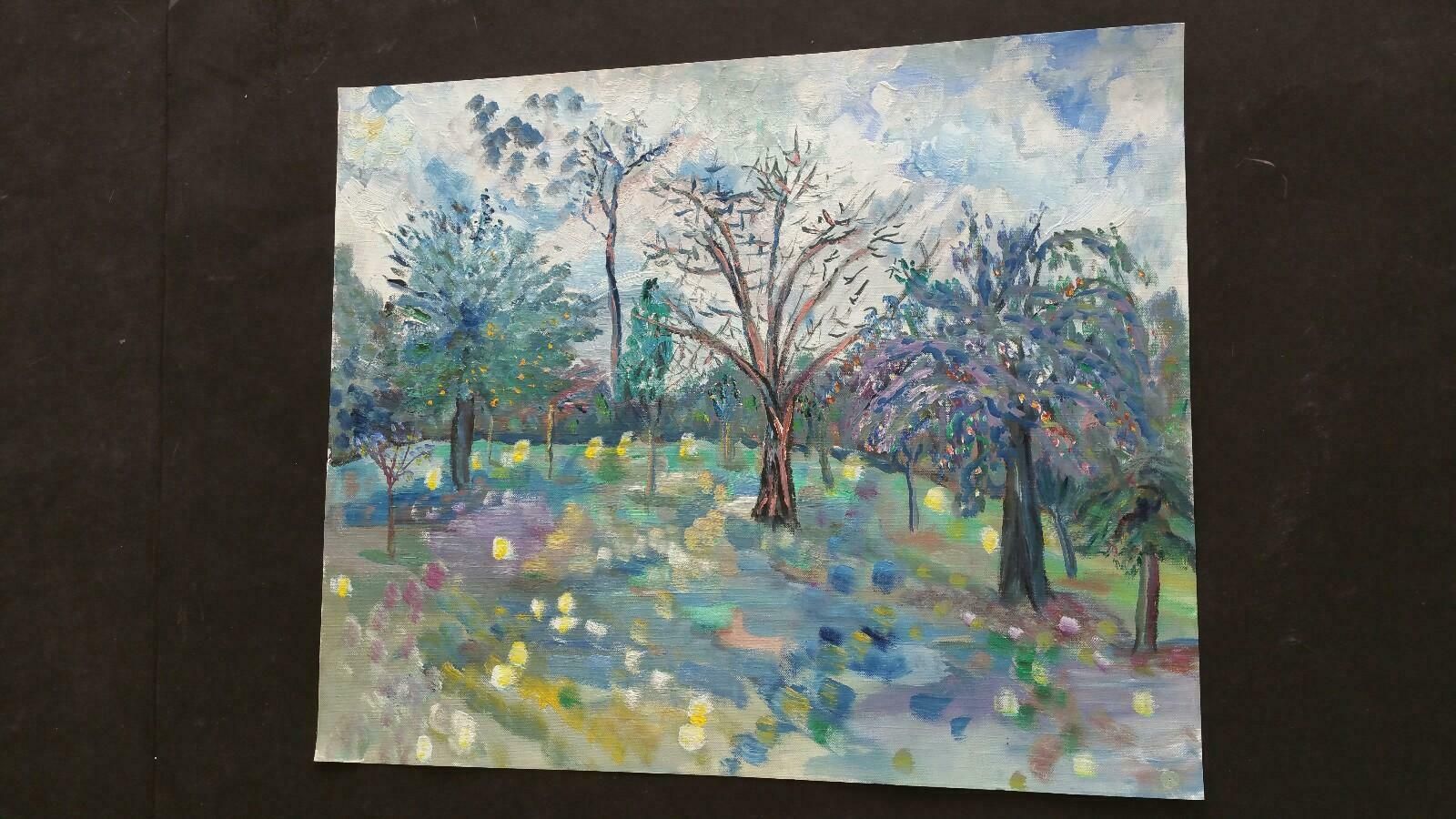 photo for sale Unknown20th Century French Oil Painting Olives And Lemons In Provencelate 20th Century