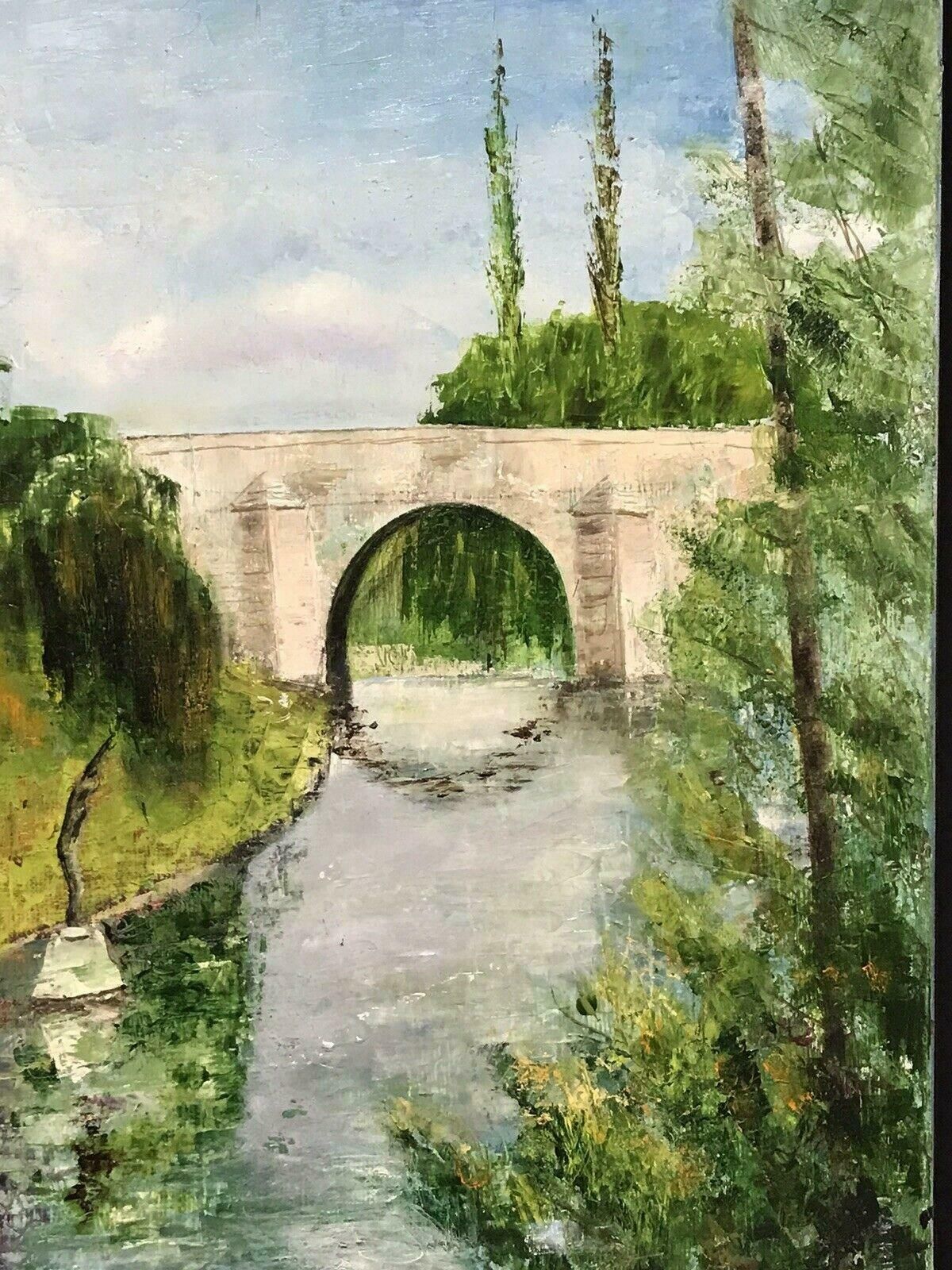 Louis Del Bianco (B.1925tranquil French Impressionist River Landscape Signed Oil   Louis Del Bianco20th Century photo Art