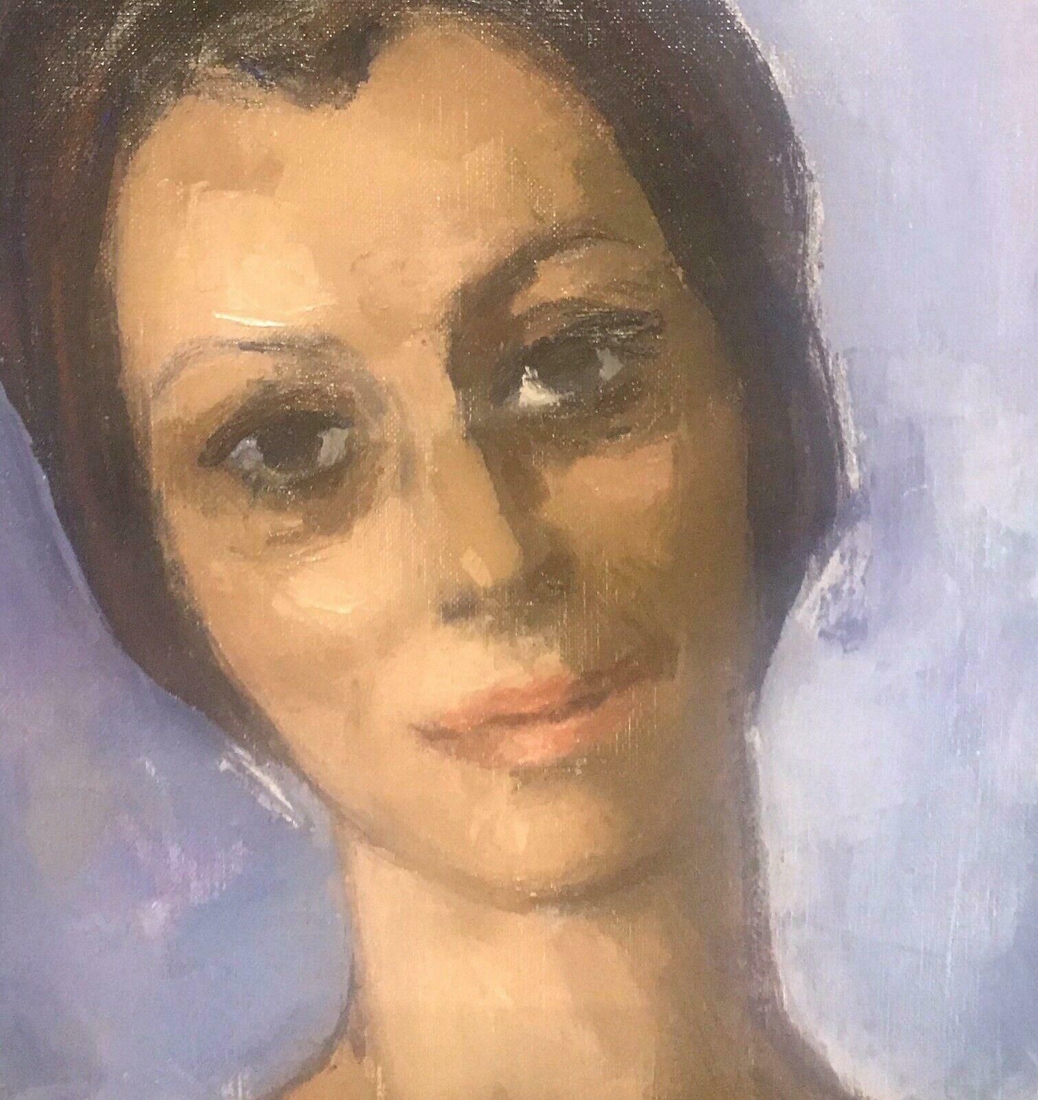 Akos Biro20th Century Signed French Oil   Portrait Of A Lady From Mougins, South Francec.1960's photo vinterior