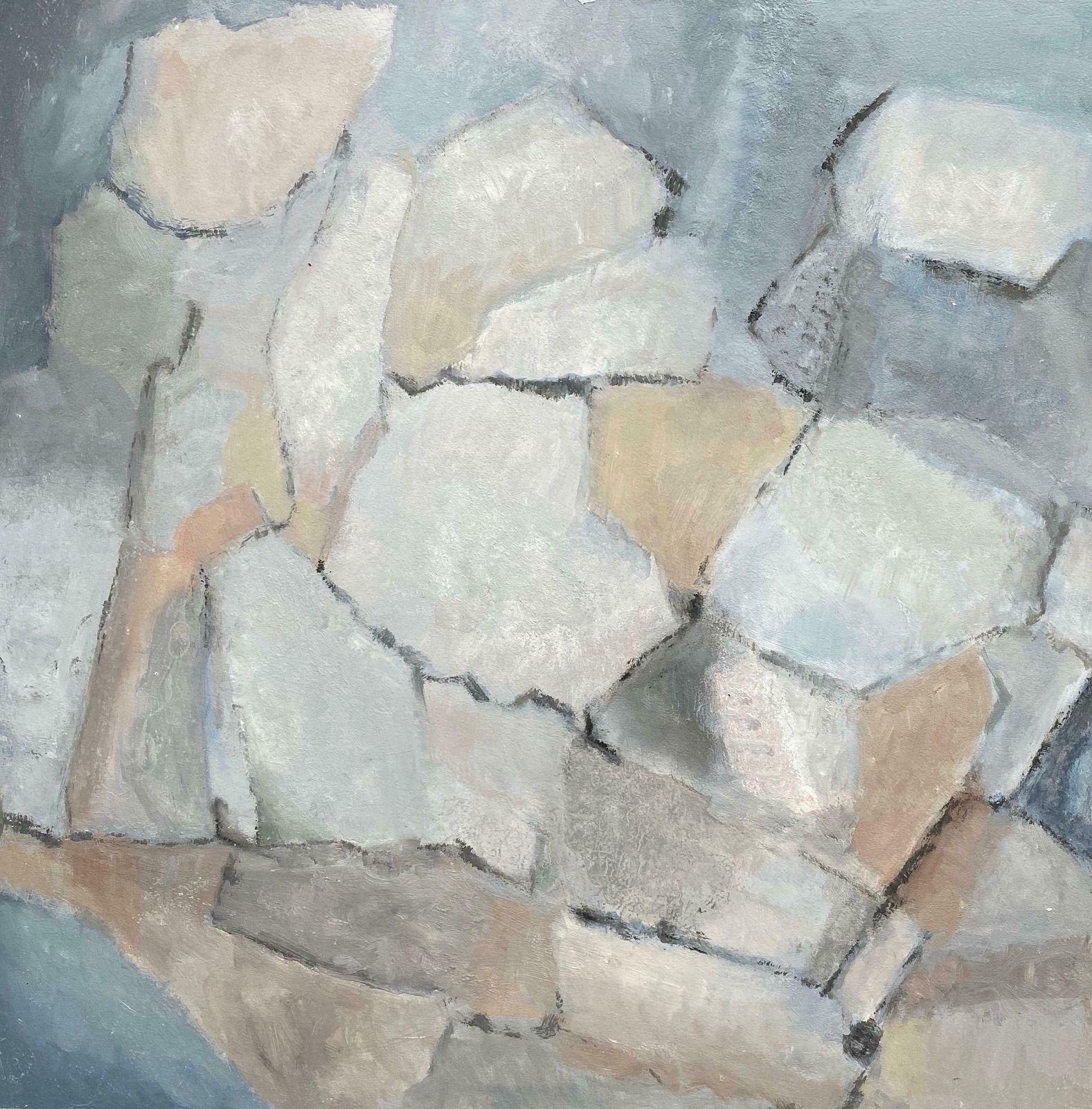 Yvette Dubois Habasqueyvette Dubois Habasque (1929 2016) French Cubist Abstract Paintingc.2000s