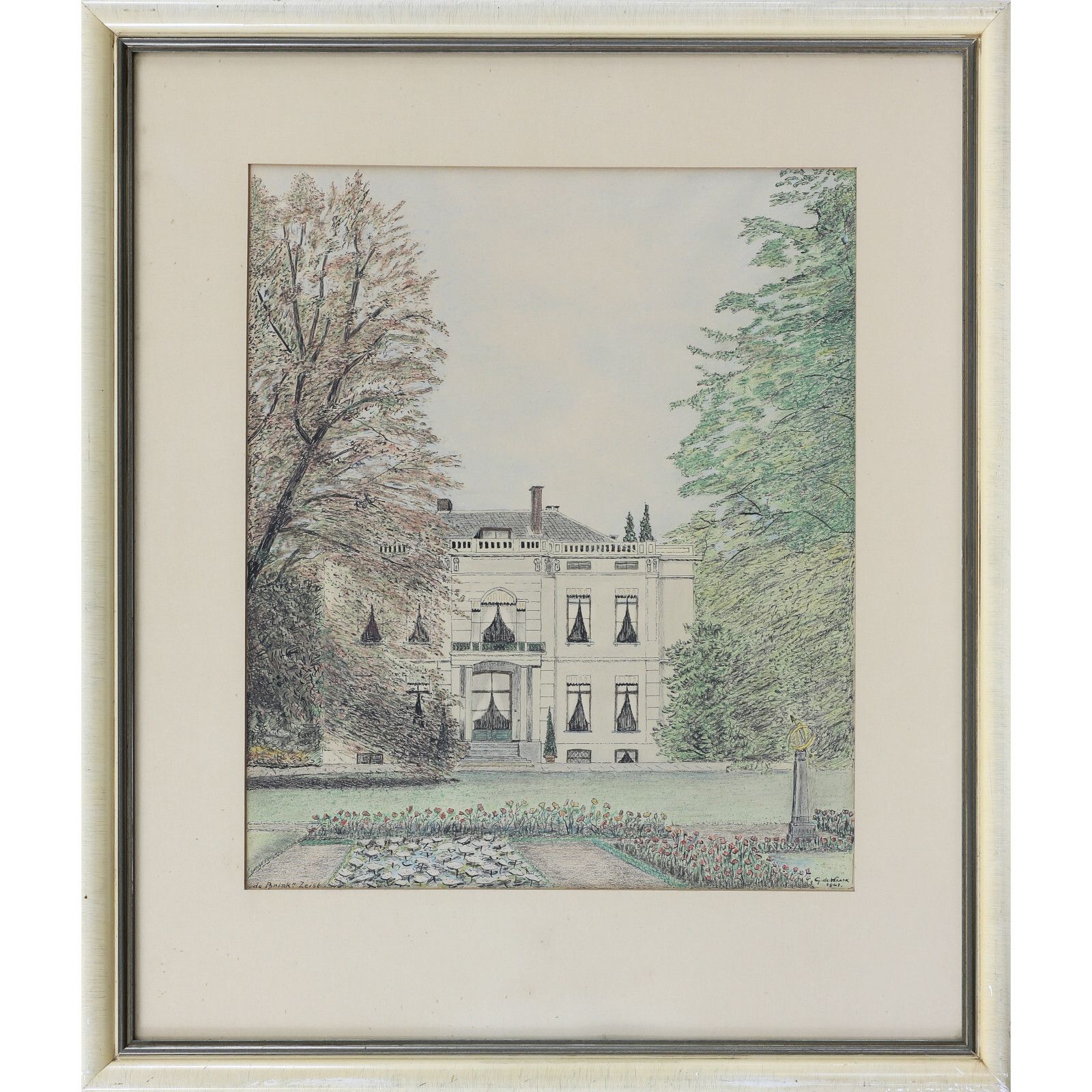 Pen And Ink Drawing. Title Is "De Brink" House. Signature Unclear