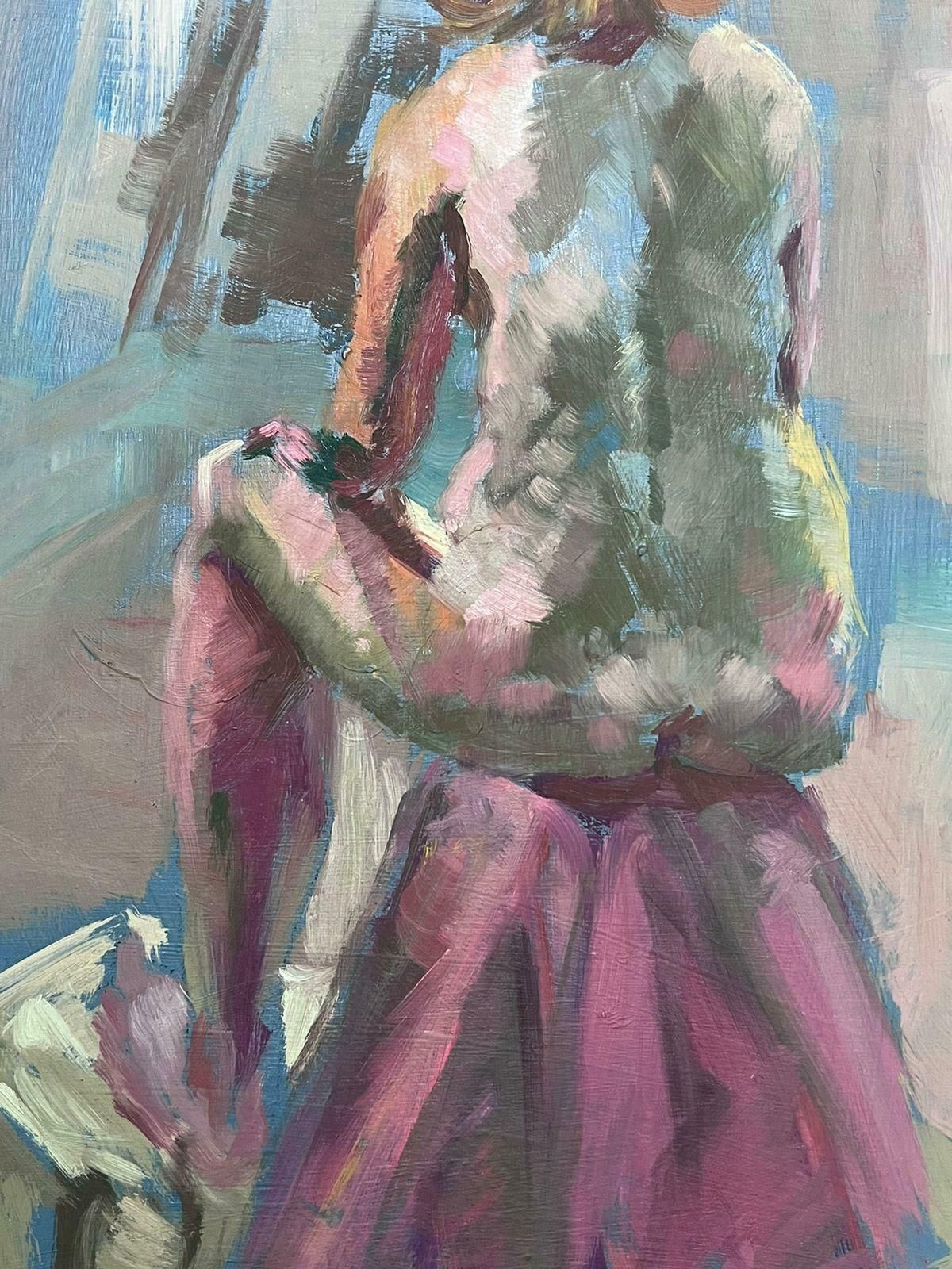 Helen Greenfieldenglish Impressionist Oil Painting Artists Nude Model Sat Facing Wall photo 812.0