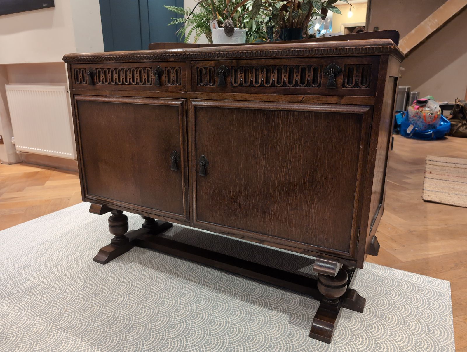 Antique Oak Spanish Renaissance Style Sideboard photo buy