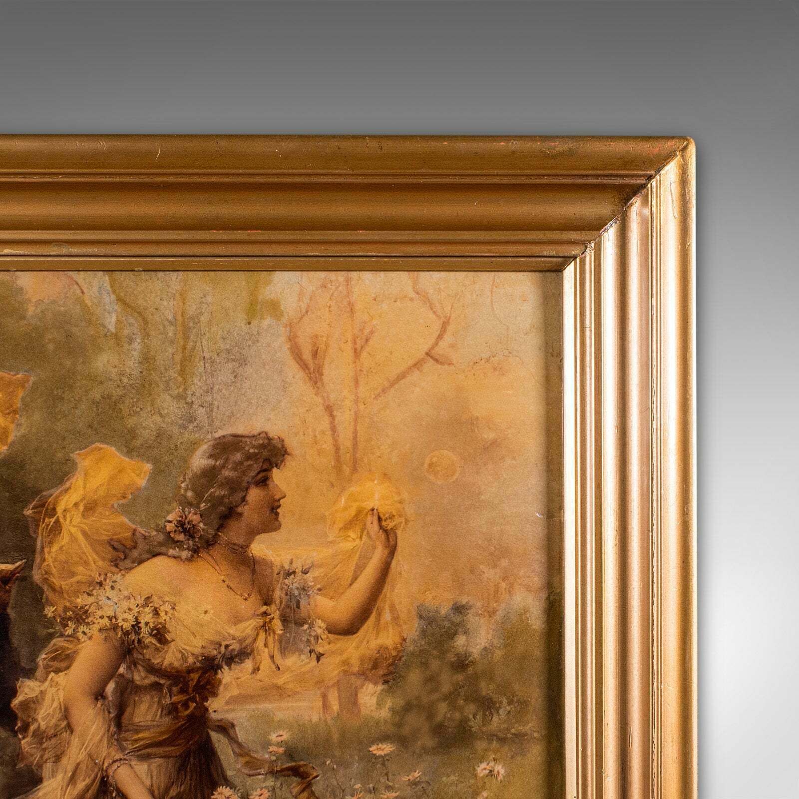 Antique Framed Crystoleum Picture, English, Art, Mezzotint Painting, Victorian photo 695.0