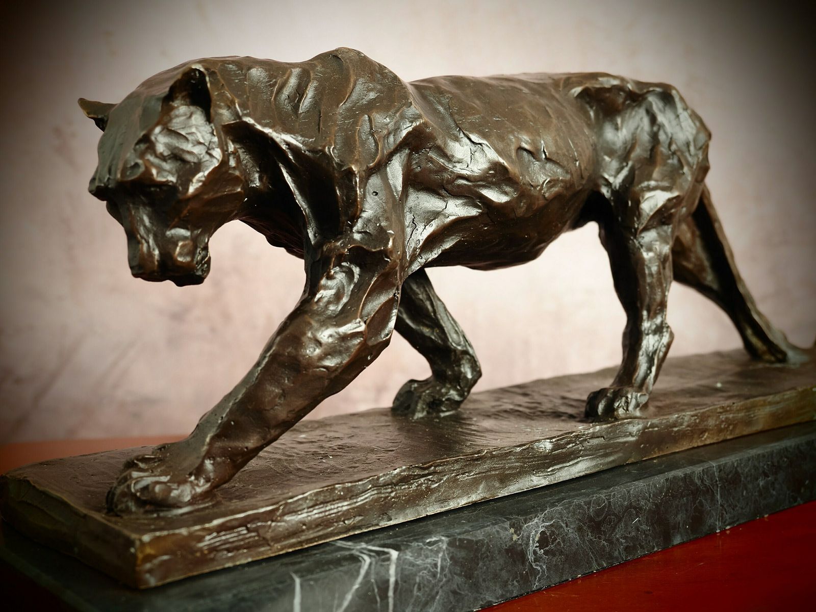 Bronze Panther Sculpture "Elegance Unleashed"   Perfect Gift For Art Lovers And Special Occasions photo furniture