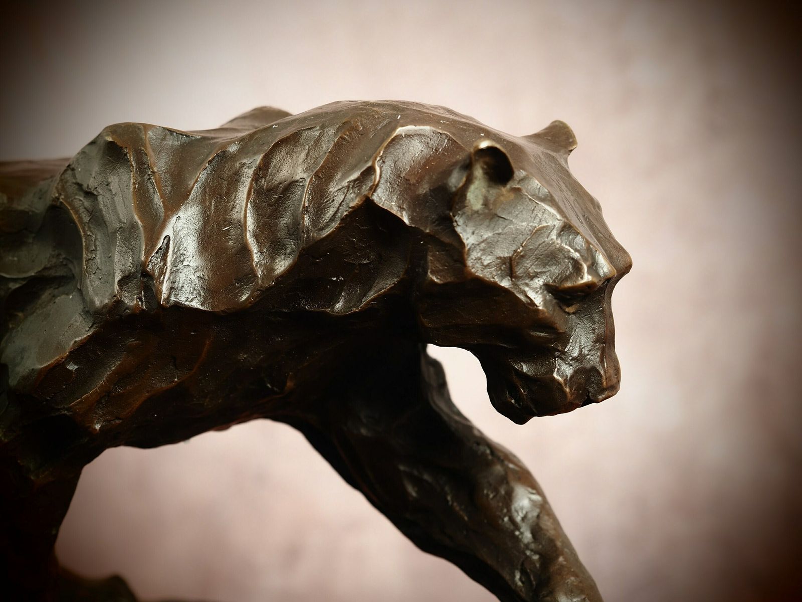 Bronze Panther Sculpture "Elegance Unleashed"   Perfect Gift For Art Lovers And Special Occasions photo Art