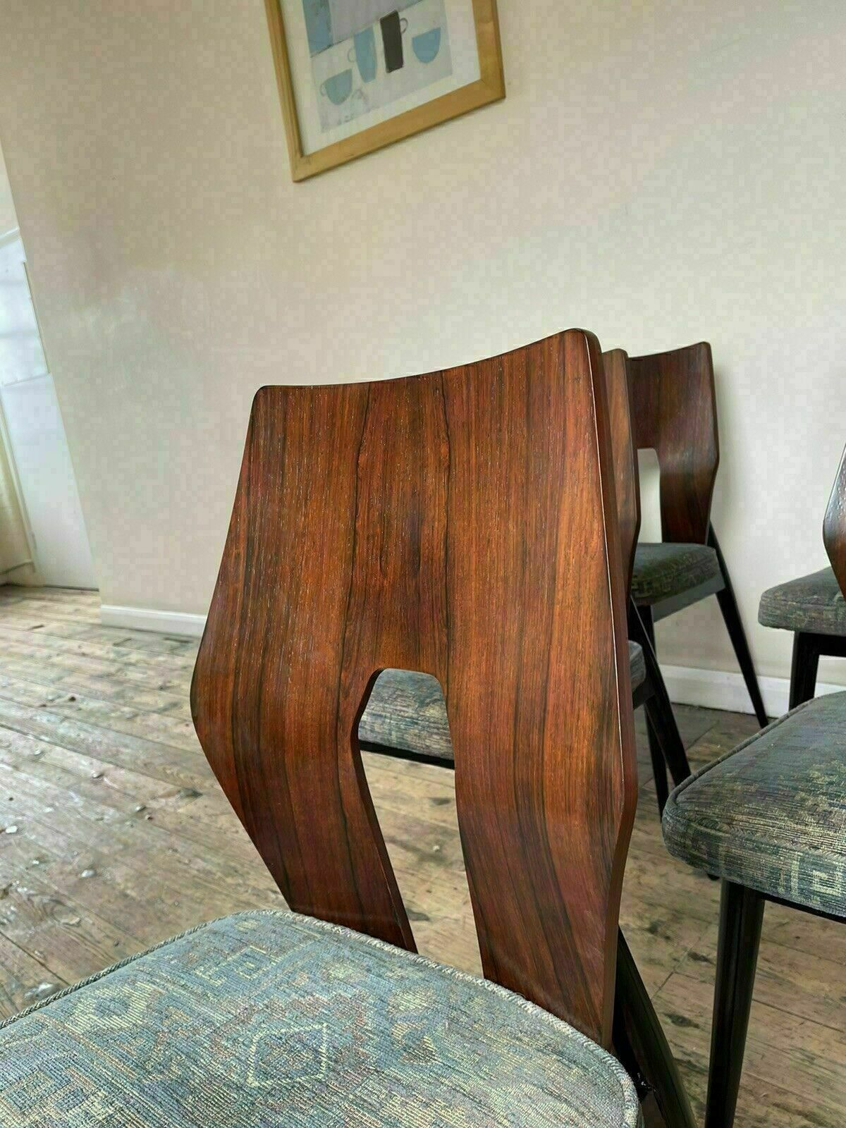Vintage Chairs Italian Design In Manner Of Gio Ponti 1950s 60s Rosewood photo vinterior