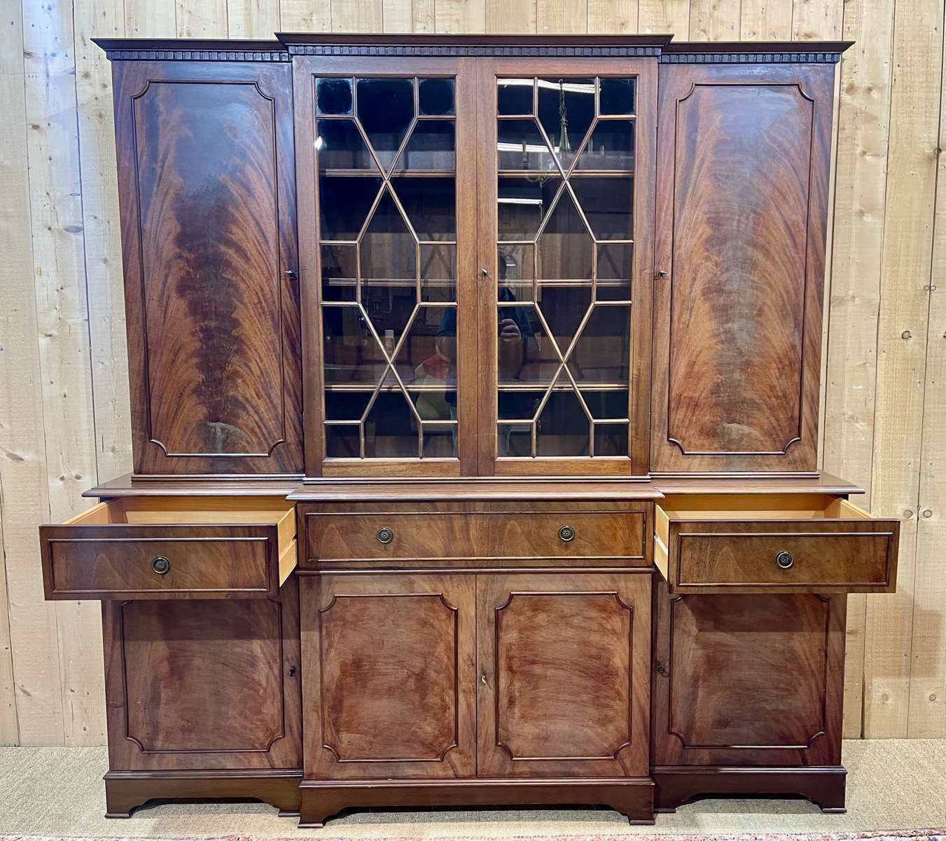 photo for sale English Bookcase From The 1970s In Mahogany