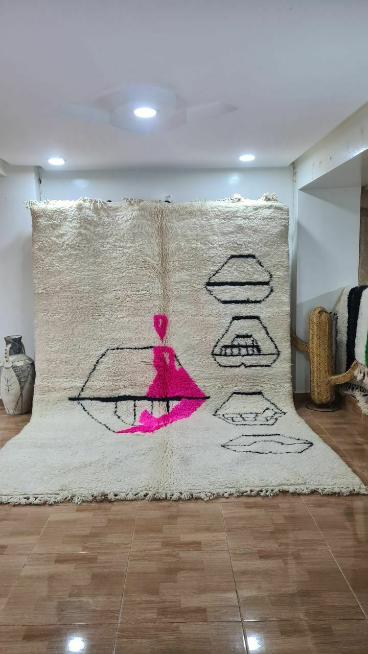 Authentic Handmade Beni Ourain Rug – Luxurious Berber Elegance 300x200 Cm