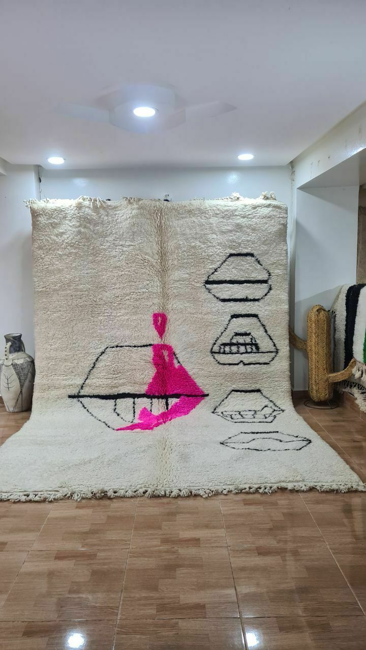 Authentic Handmade Beni Ourain Rug – Luxurious Berber Elegance 300x200 Cm photo furniture