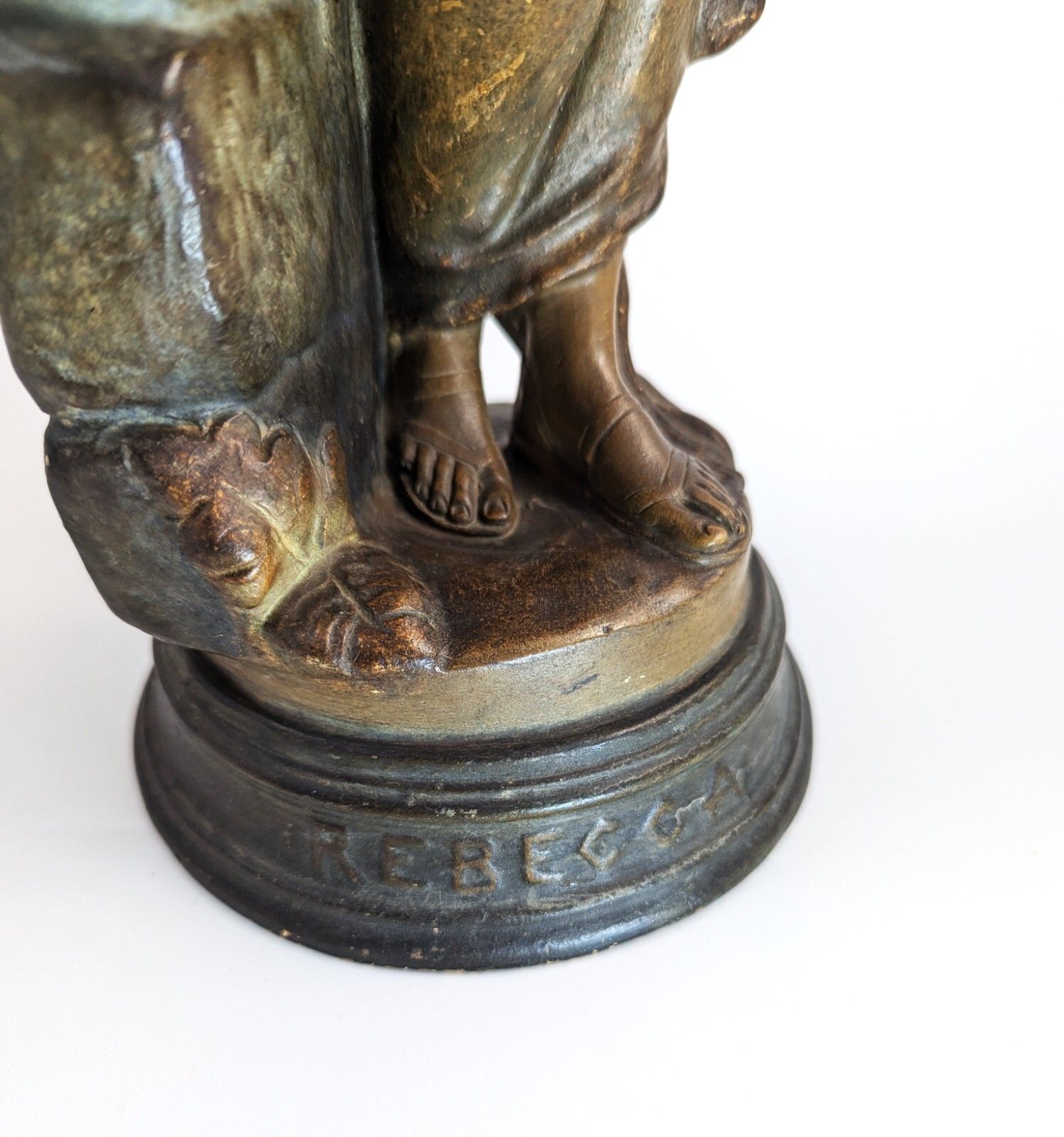 photo furniture Cherc For Goldscheider Earthenware Figurine “Rebecca By The Spring”, C.1900