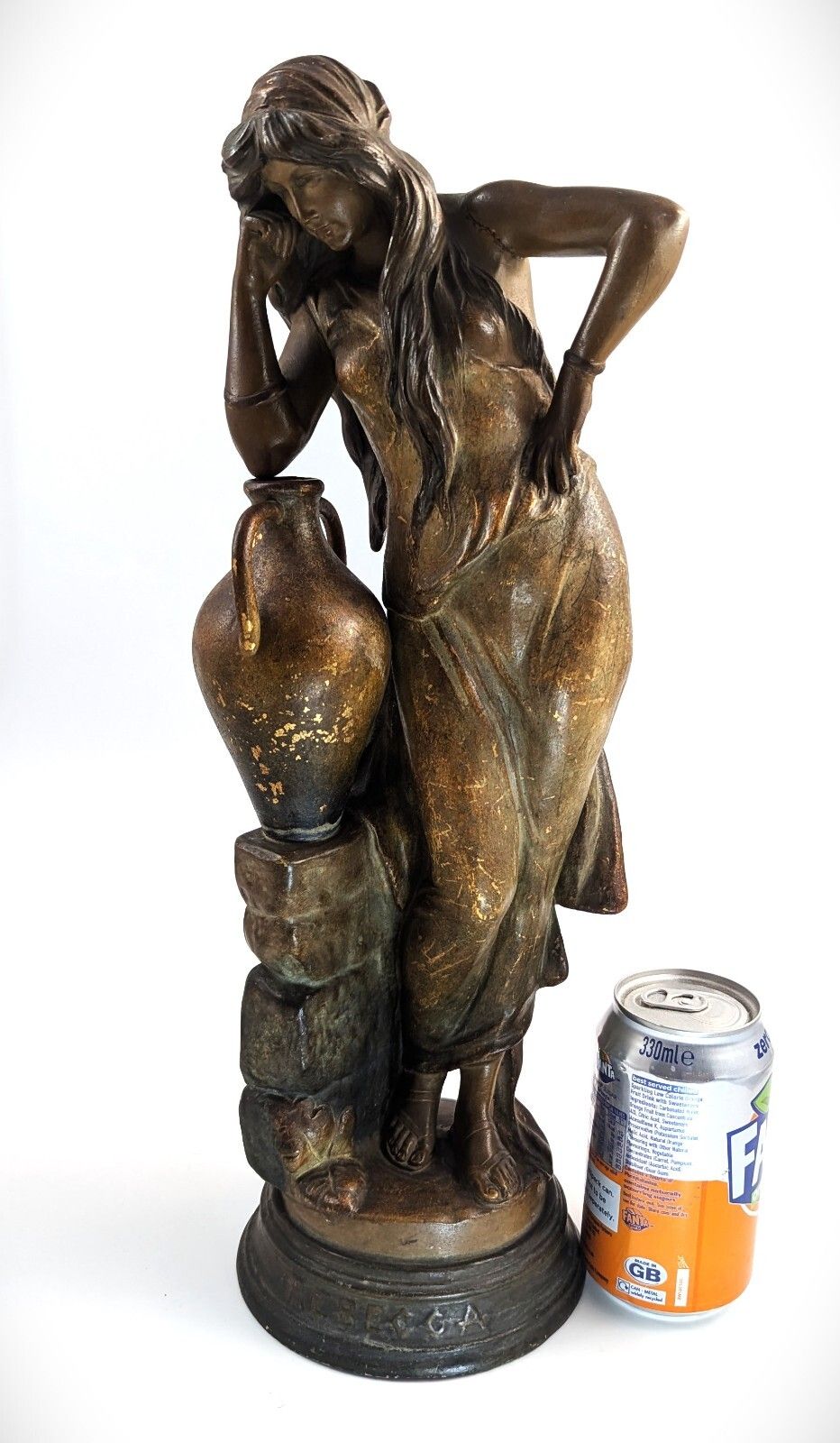 Home Decor Cherc For Goldscheider Earthenware Figurine “Rebecca By The Spring”, C.1900 photo