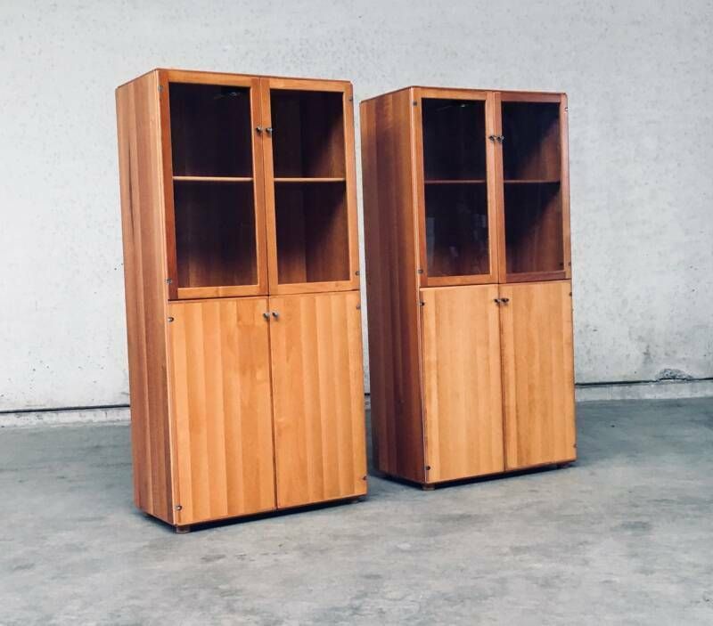 Furniture Torcello Series Display Cabinet Set By Afra & Tobia Scarpa For Stildomus, Italy 1980's photo