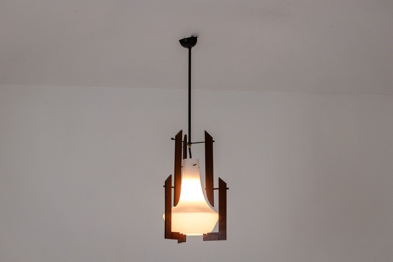 Ico Parisi. Pair Of Opaline Pendant Lights. 1960s. photo vinterior