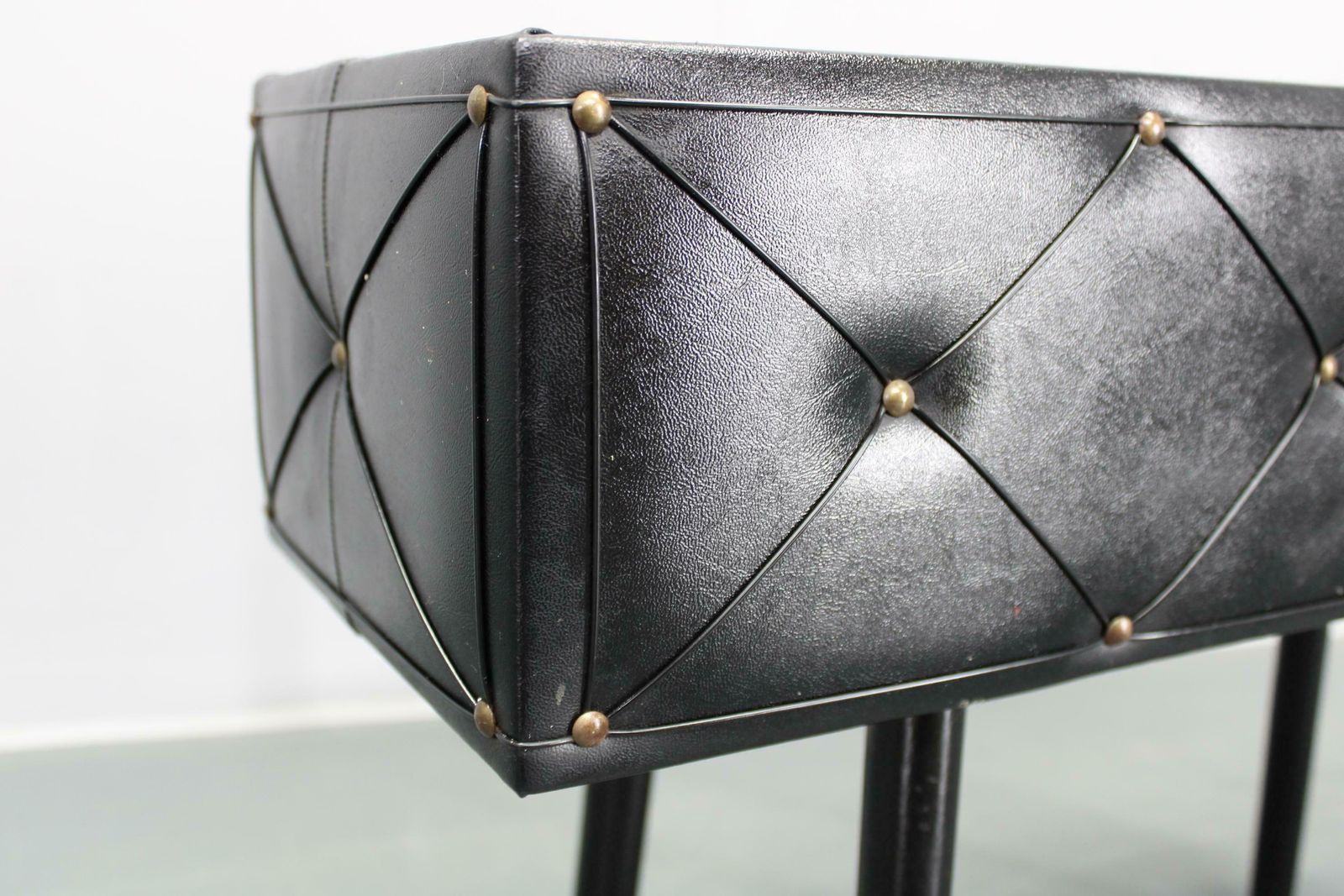 1960s Flower Pot In Leatherette Finish, Denmark photo Home Decor