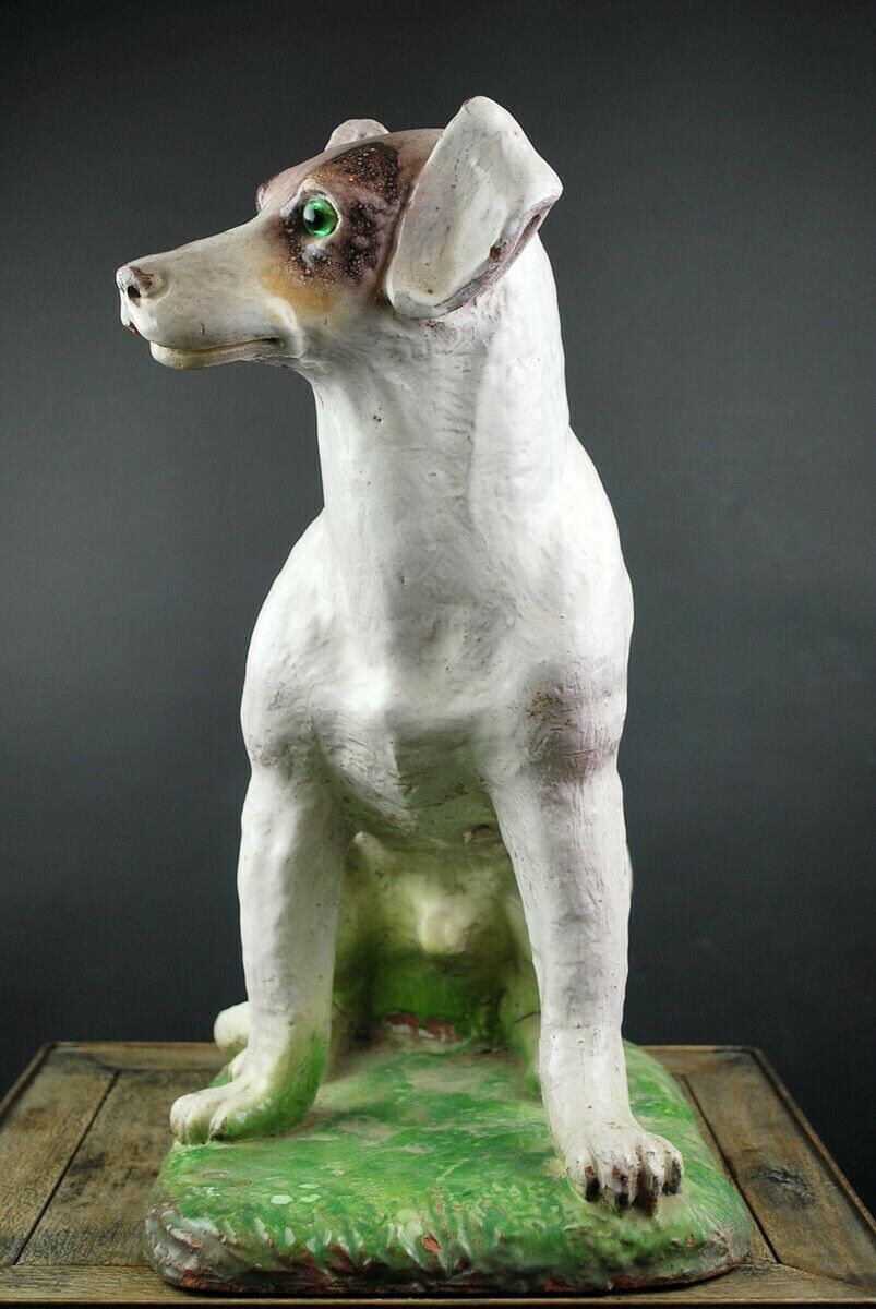 Glazed Terracotta Dog, 18th, 18th Century And Earlier photo vintage