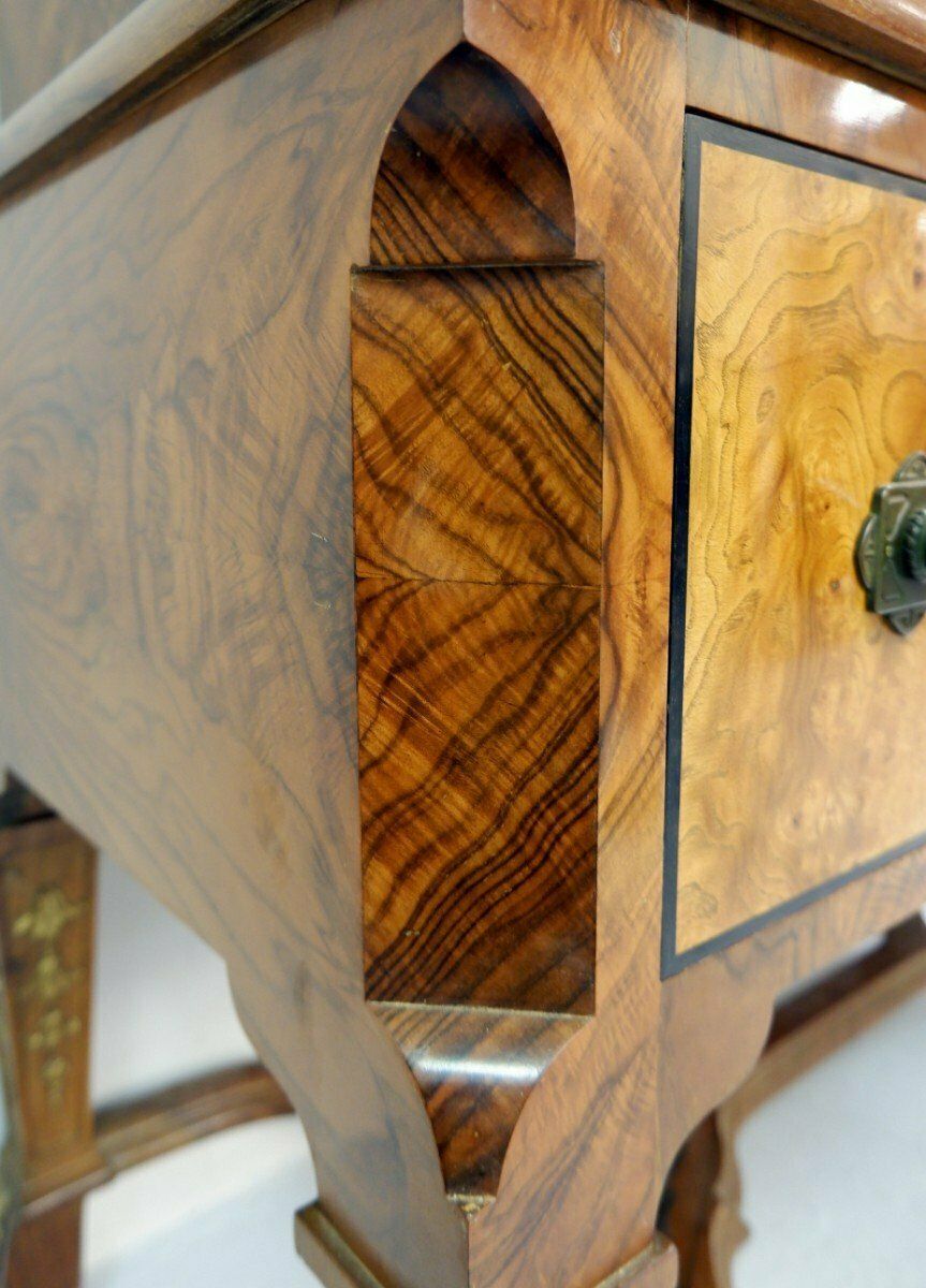 Chest In Walnut And Bronze By Alfred Chambon   Belgium   1920 photo buy