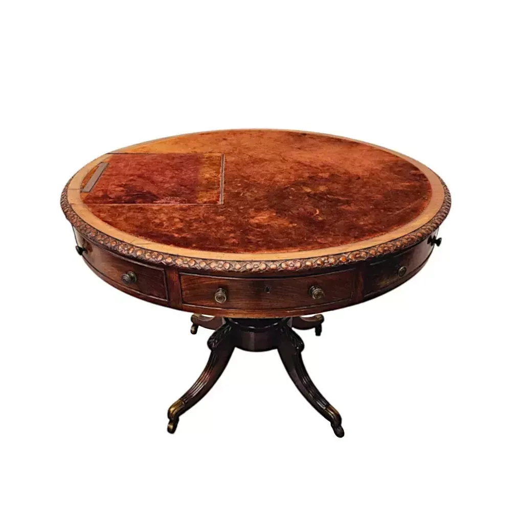 A Very Rare Early 19th Century Revolving Drum Library Centre Table
