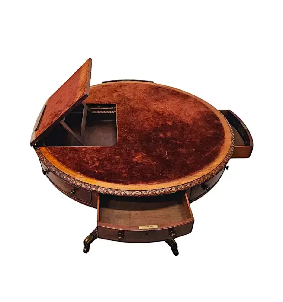 A Very Rare Early 19th Century Revolving Drum Library Centre Table photo buy