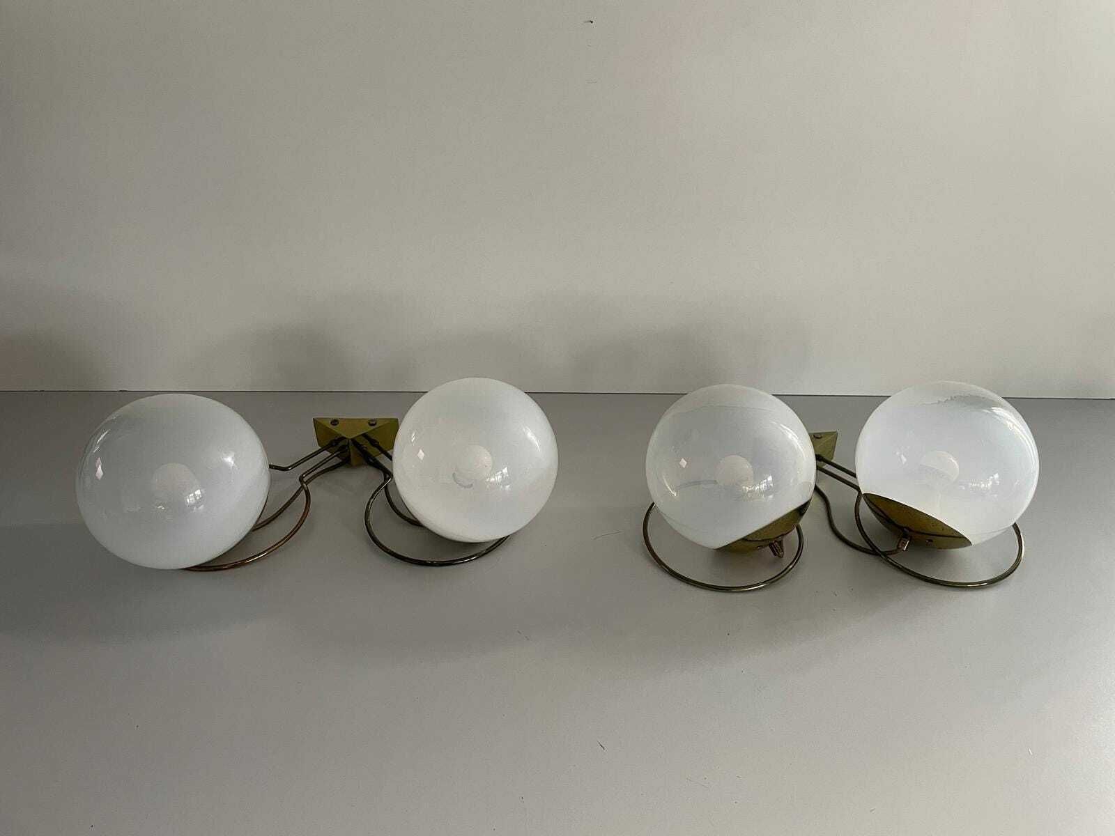 Glass Ball Pair Of Sconces By Candle, 1960s, Italy photo furniture
