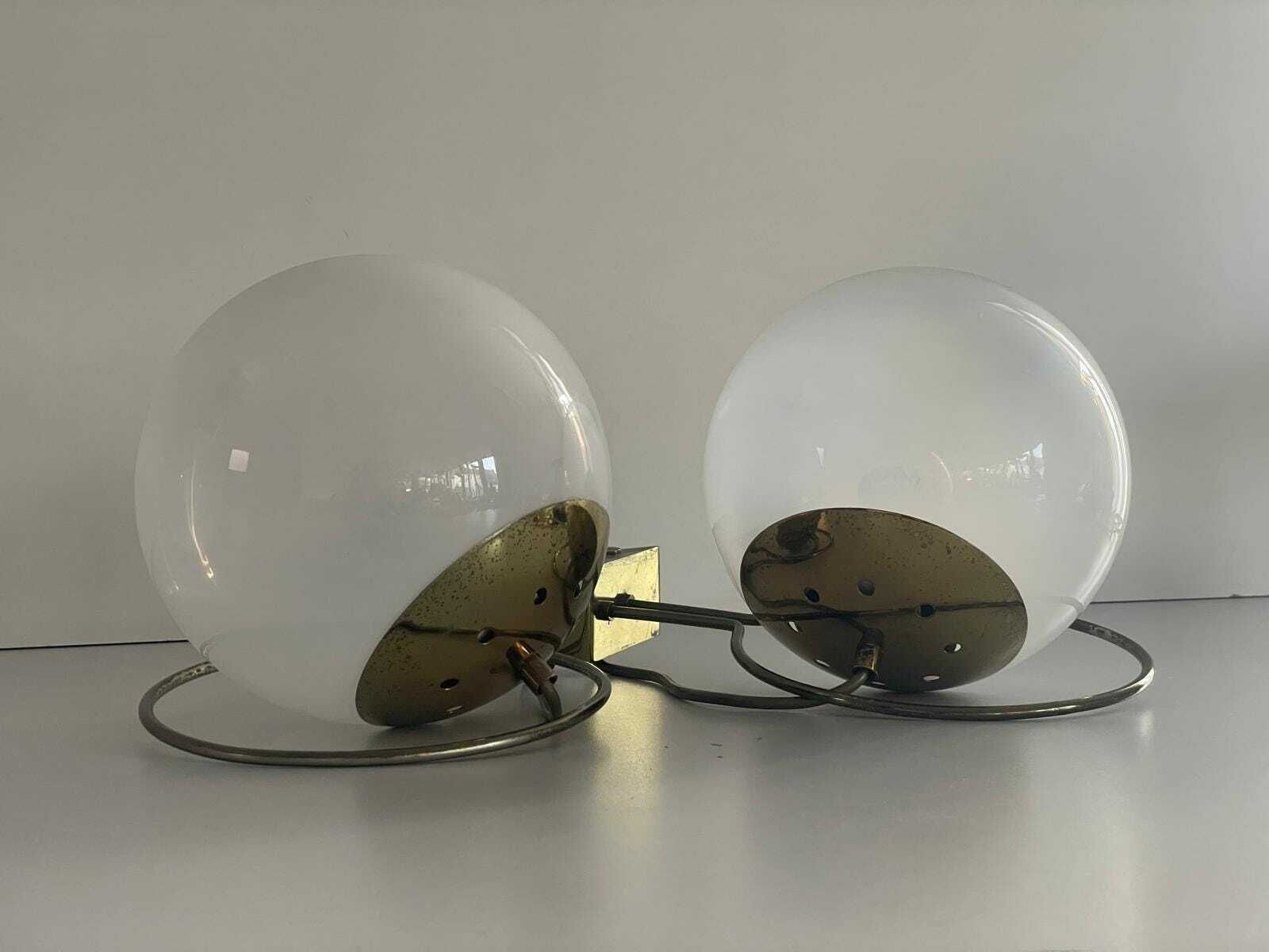 photo furniture Glass Ball Pair Of Sconces By Candle, 1960s, Italy