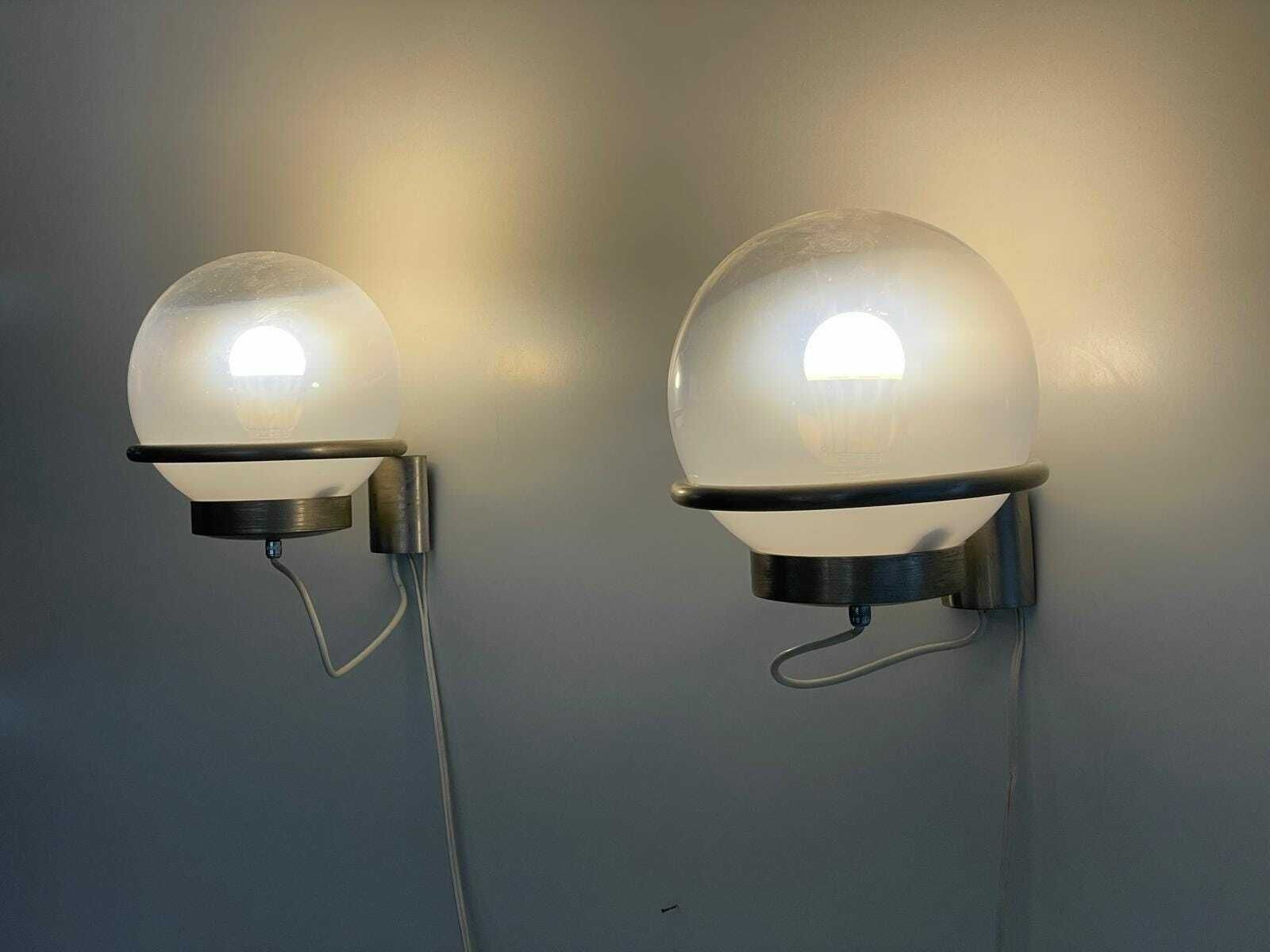 Glass Ball Pair Of Sconces By Candle, 1960s, Italy photo buy