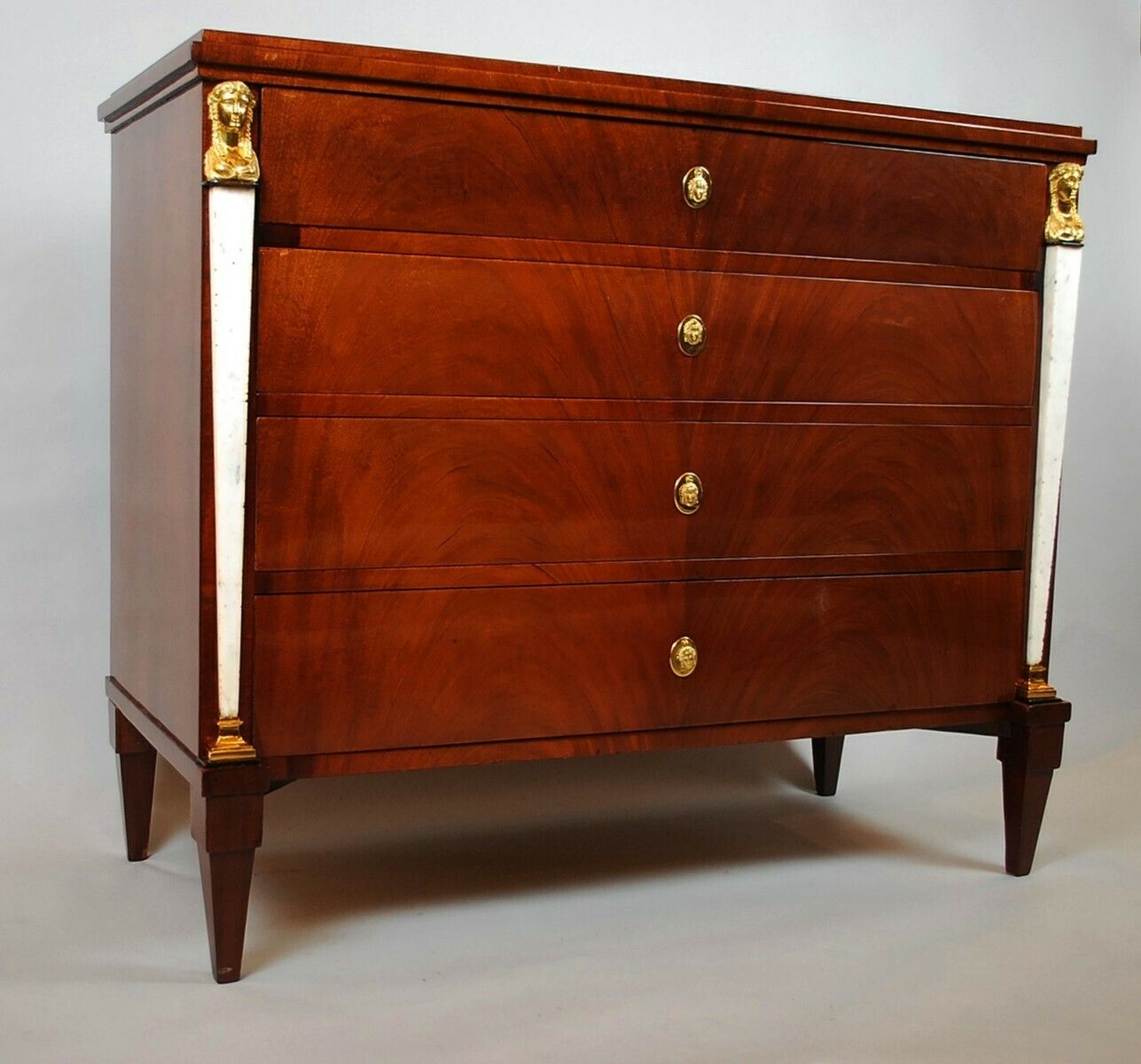 Italian Empire Mahogany Chest Of Drawers