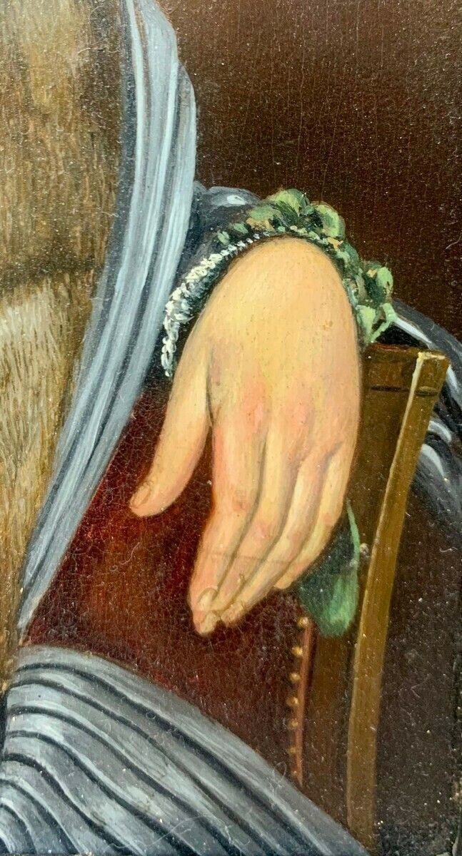 Oil On Panel   Mademoiselle Félicie Defays   Signed   1852 Frame: 22 X 25 Cm photo for sale