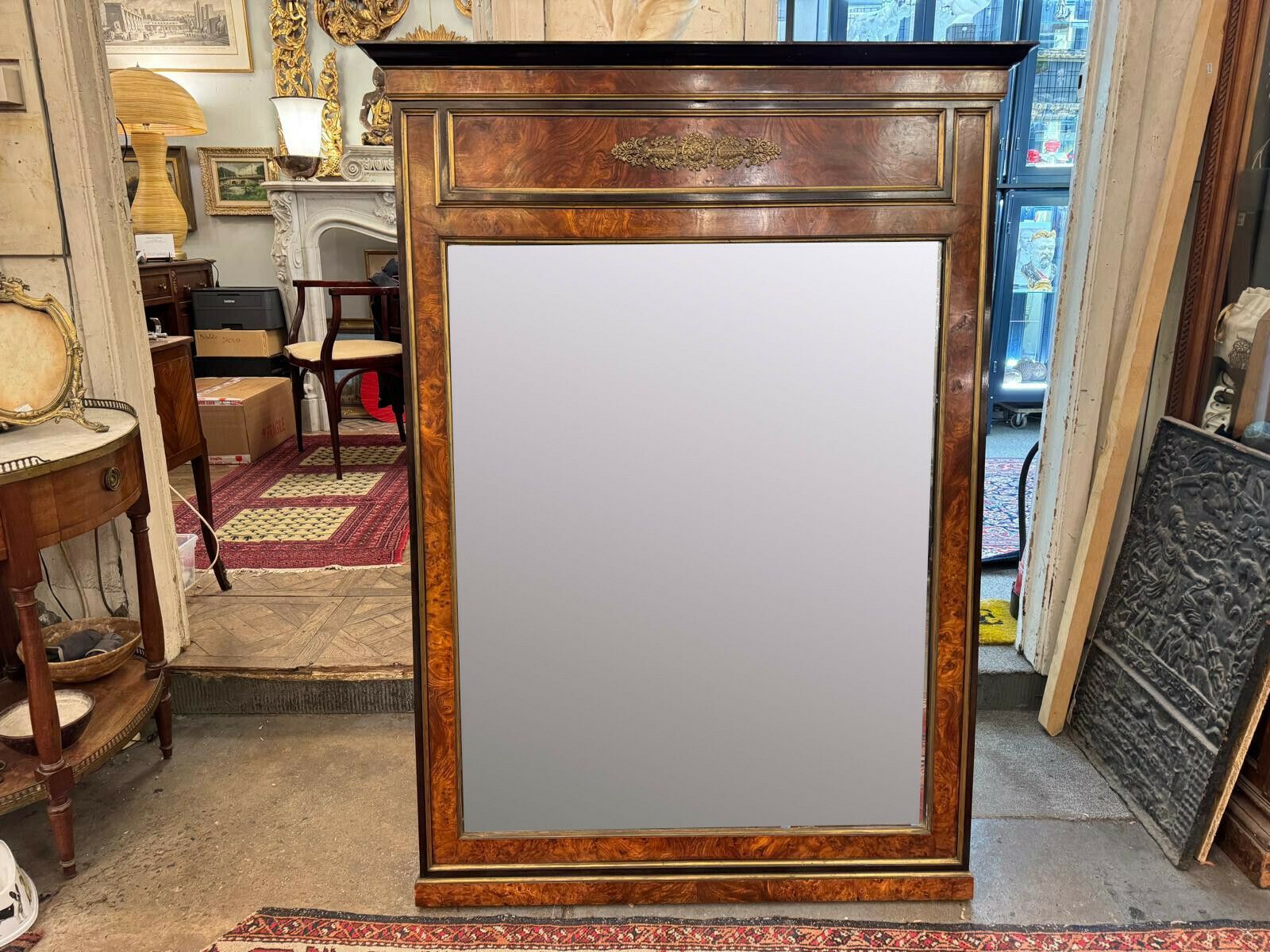 Pair Of Flamed Mahogany And Gilded Bronze Mirrors photo vinterior
