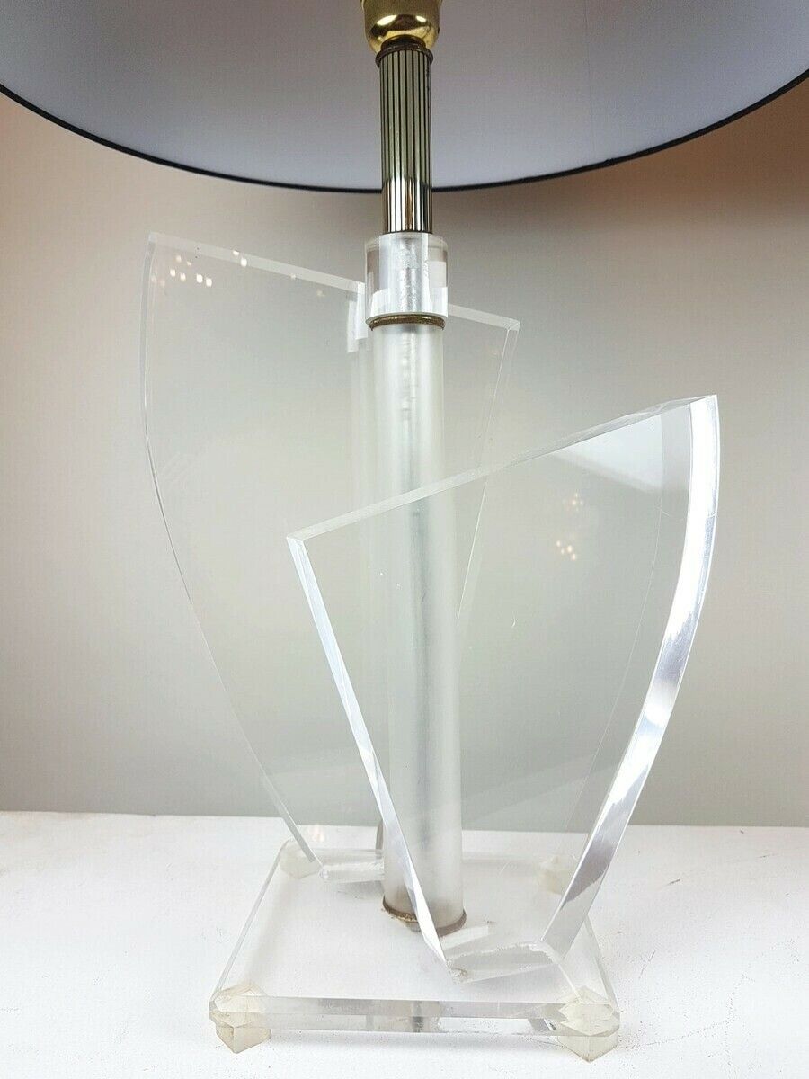 Pair Of Plexiglass Lamps   Lucide   USA 1970   80s photo buy