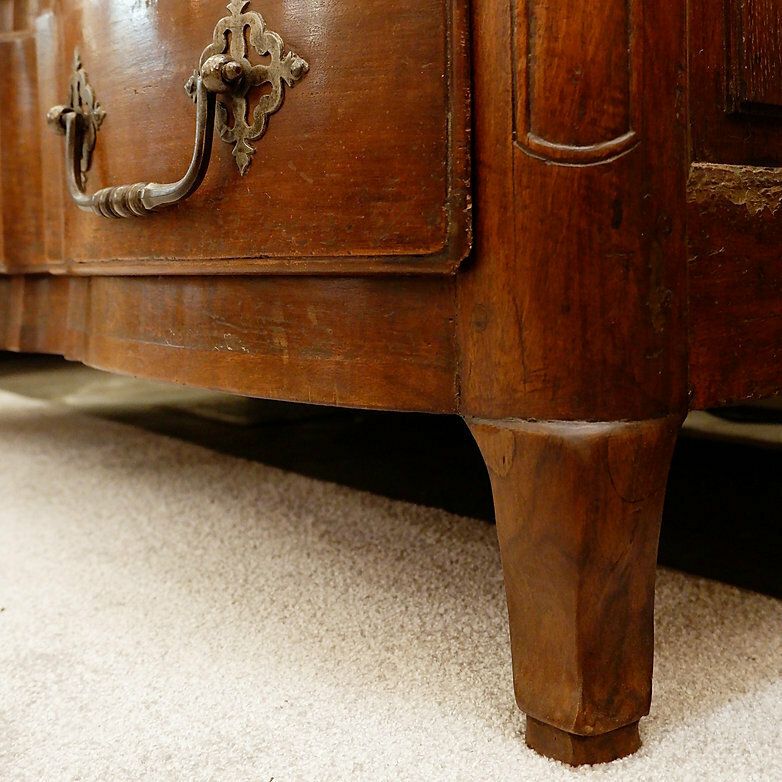 photo for sale 18th Century French Crossbow Front Chest Of Drawers In Walnutt, Aix En Provence