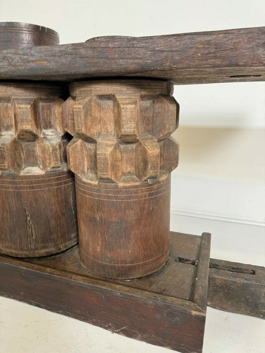 Wooden Console Made Of Sugar Cane Crusher Elements photo buy