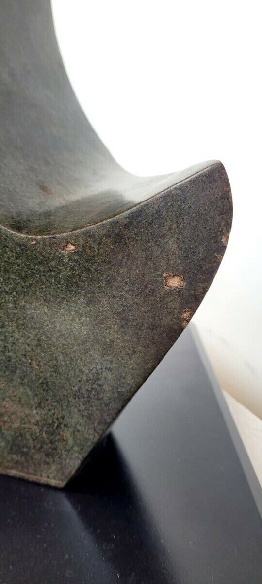Serpentine Sculpture By Sonwet Murumbed   Mozanbique Circa 1960 photo vintage
