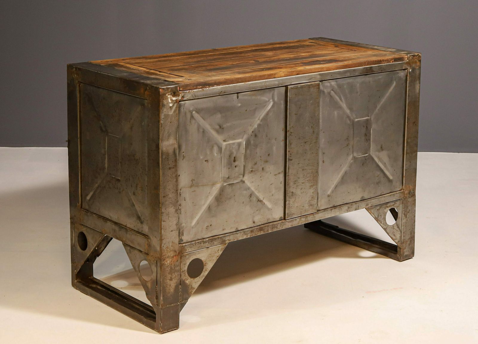 Industrial Iron Chest Of Drawers From The 1950s, Czechoslovakia photo Furniture