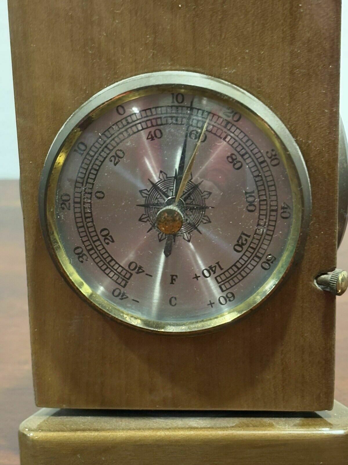 Desk Weather Station, 3 Sides, Barometer, Thermometer & Hygrometer photo furniture