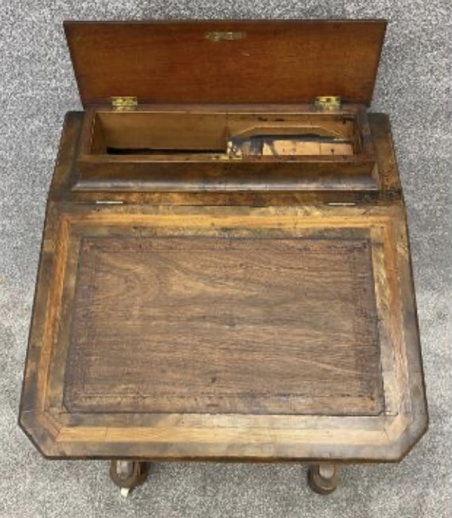 Victorian Walnut Davenport With Satinwood Inlay photo 220.0