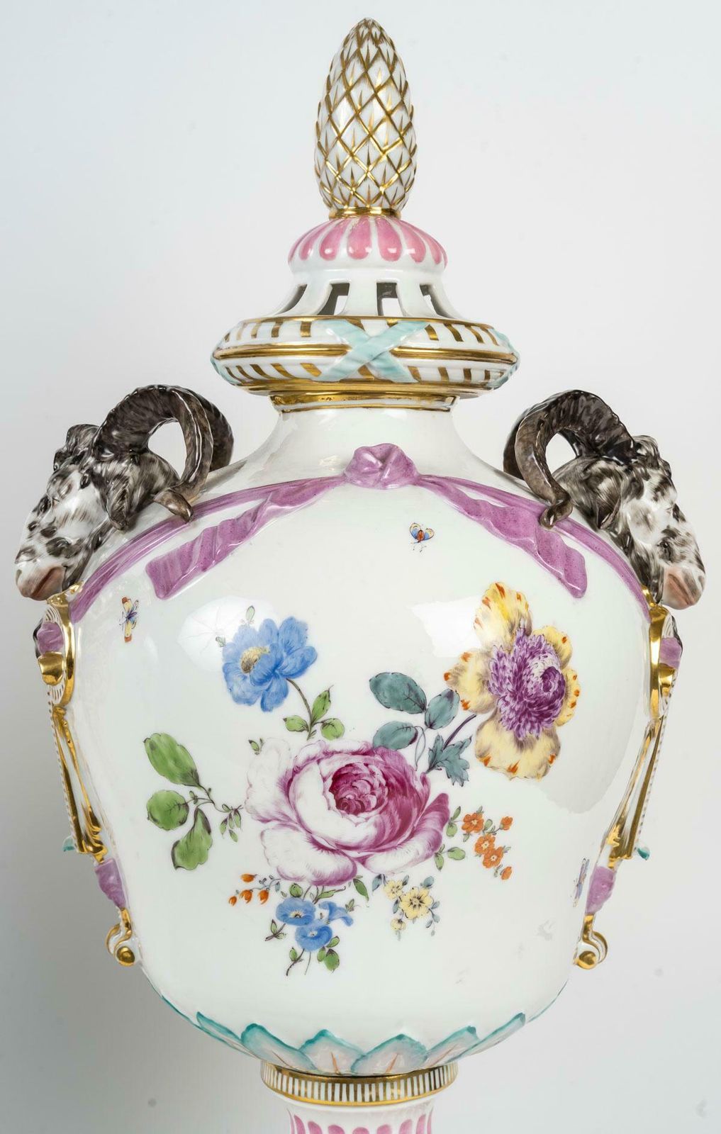 Big Pair Of Berlin Porcelain Covered Vases, Napoleon III. photo for sale
