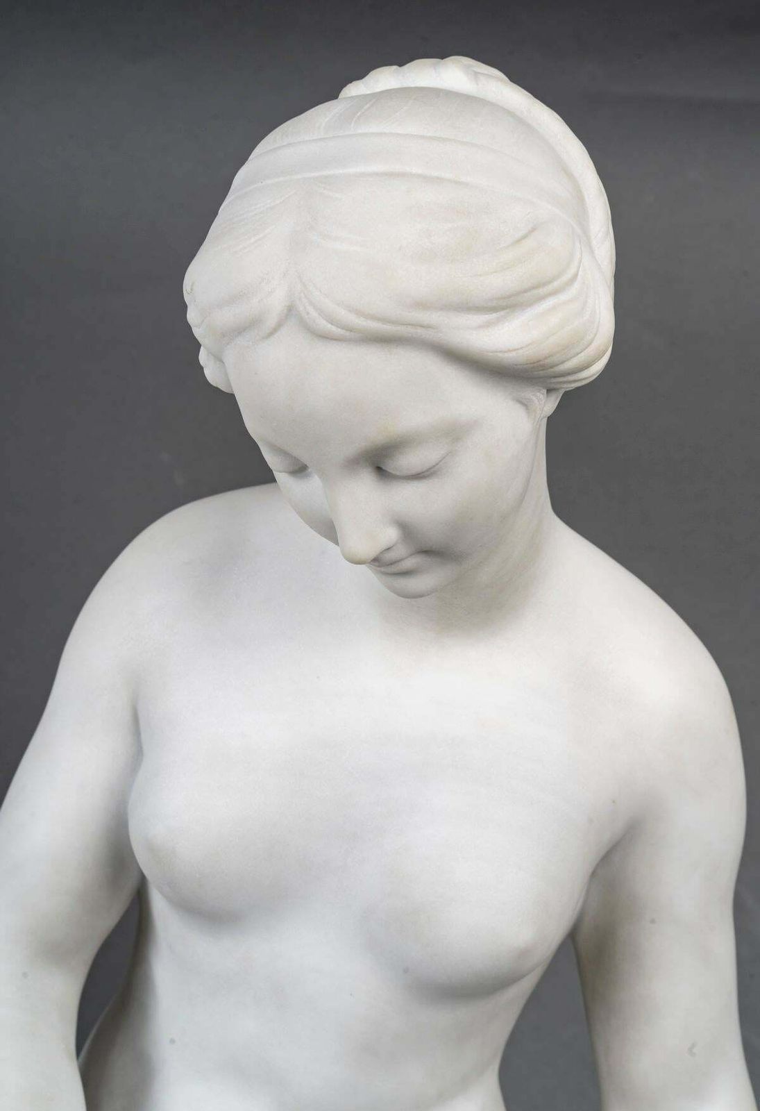 A Big Sculpture In White Carrara Marble, Napoleon III Period. photo for sale