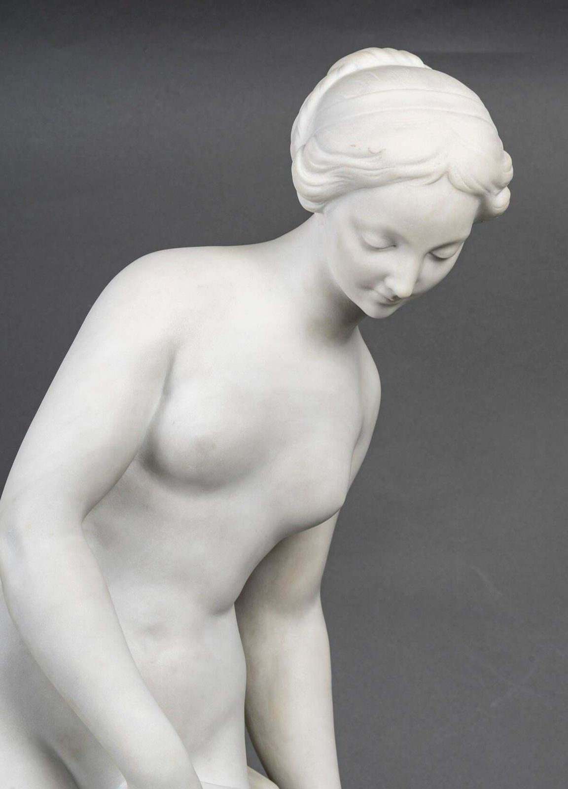 A Big Sculpture In White Carrara Marble, Napoleon III Period. photo buy