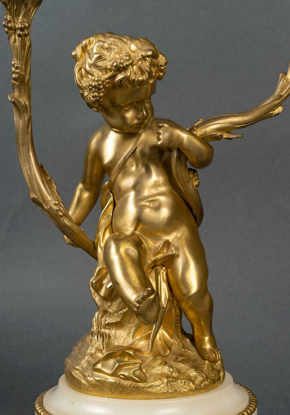 An Important Pair Of 19th Century Candelabra With Babies, Napoleon III Period photo furniture