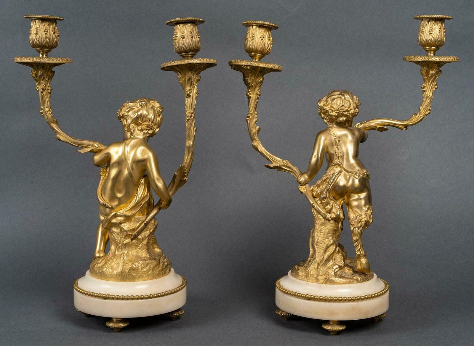 An Important Pair Of 19th Century Candelabra With Babies, Napoleon III Period photo buy