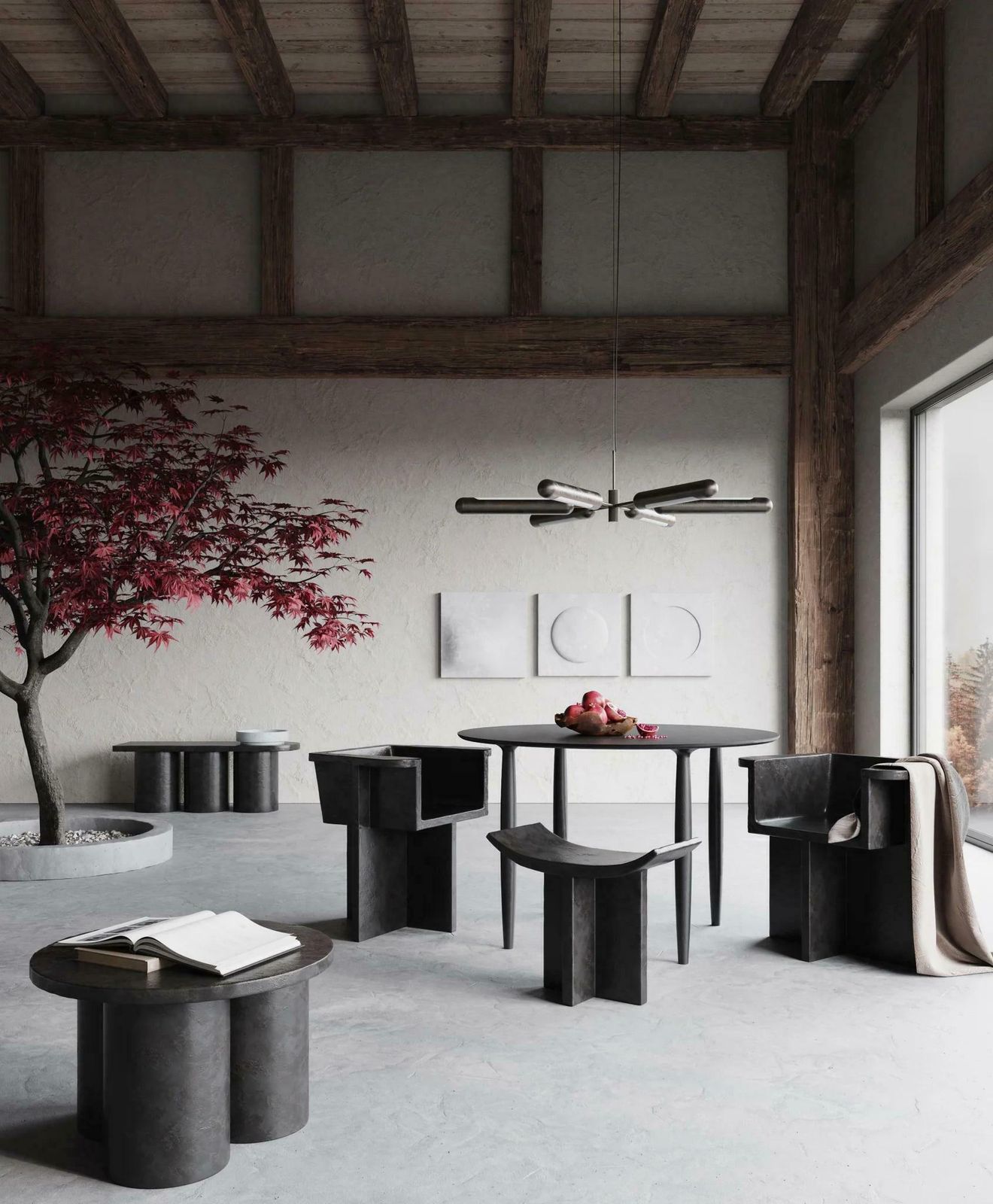 Big Foot Table, Coffee Table Or Side Table, Fibre Concrete, Contemporary Work. photo Furniture