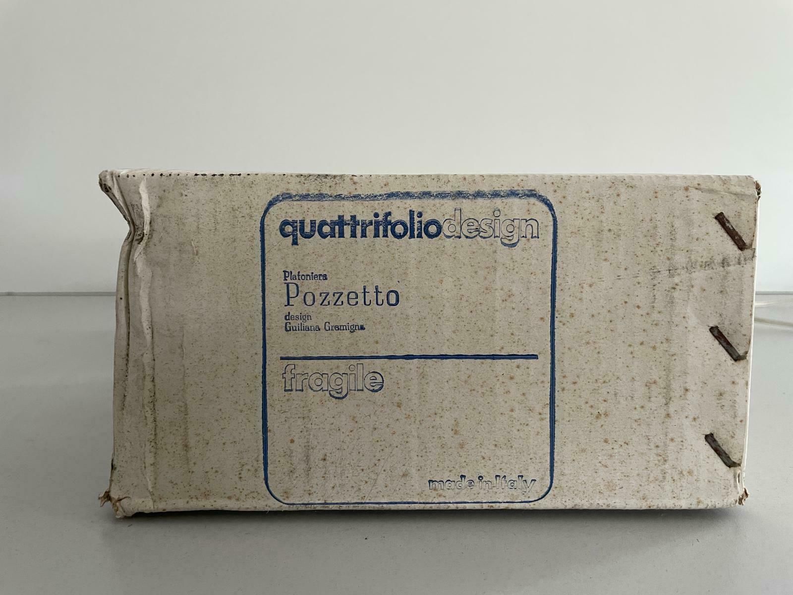photo for sale Pozzetto Pair Of Sconces Or Ceiling Lamps By Guiliana Gramigna For Quattrifolio Design, 1970s, Italy