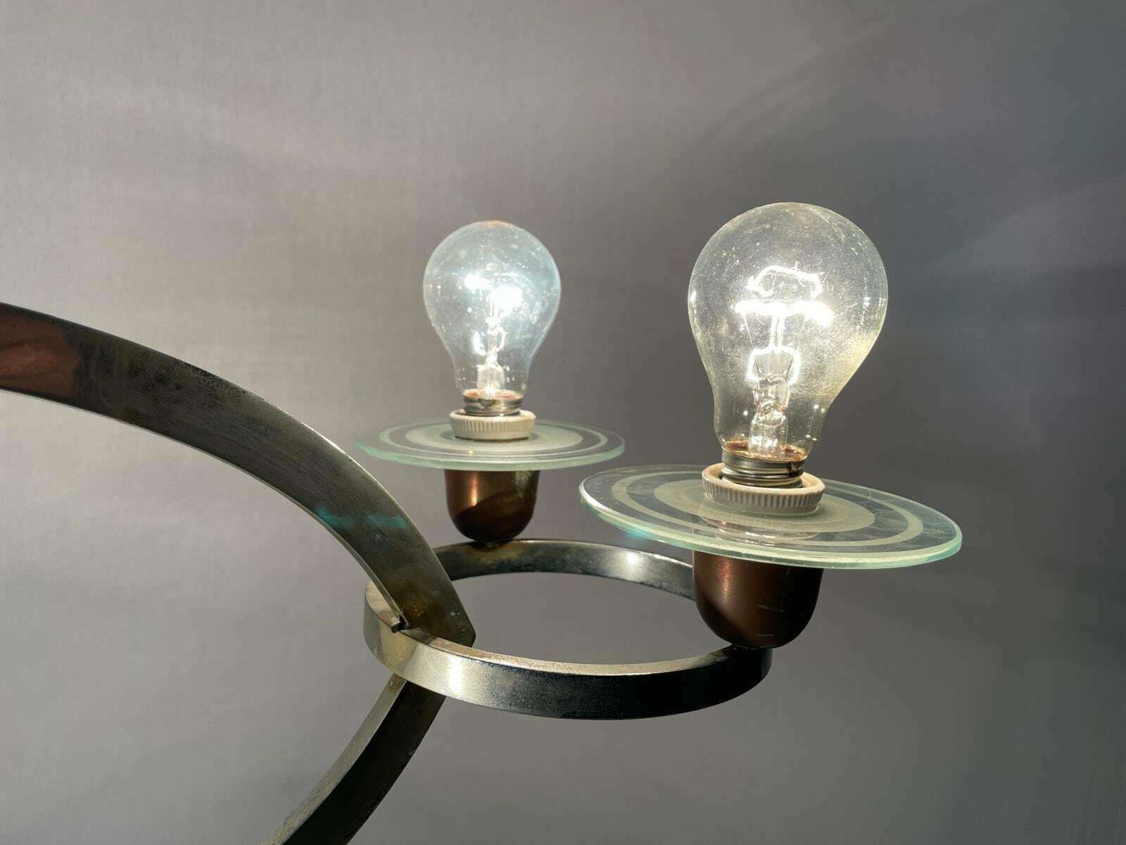 Unusual Design Art Deco Chandelier In Brass And Glass By Pietro Chiesa, 30s, Italy photo 1832.0