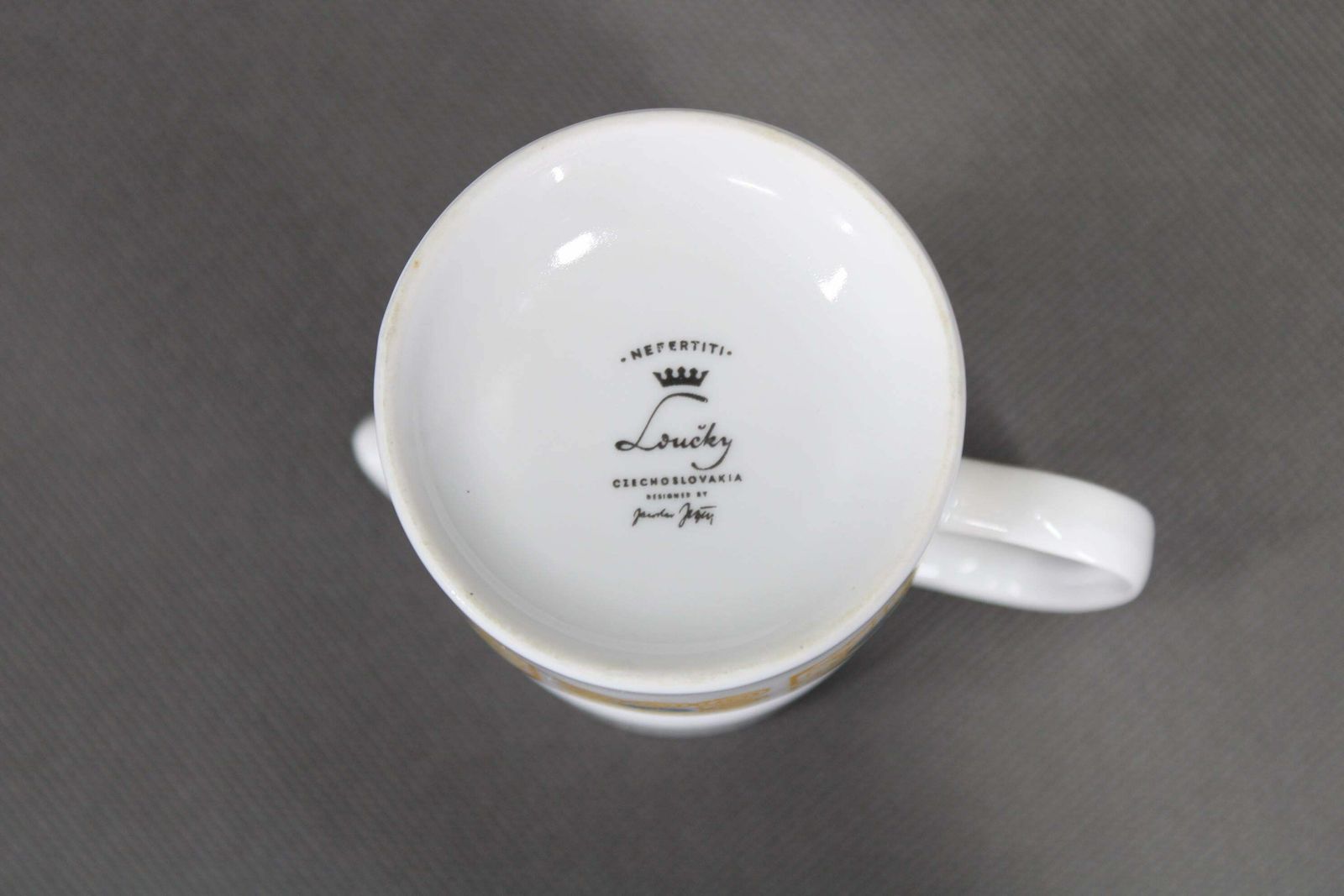 photo buy 1964 Jaroslav Jezek Exlusive Porcelain Tea Set "Nefertiti", Czechoslovakia